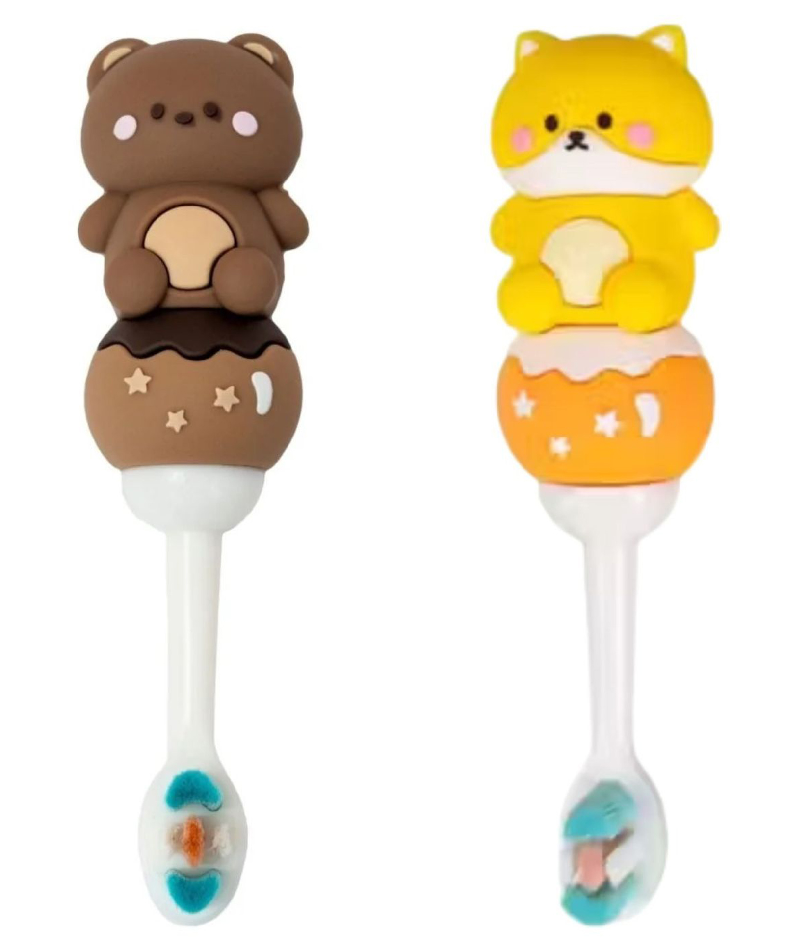 FunBlast Cute Cartoon Design Toothbrush for Kids - Pack of 2 (Random Color)-image-29