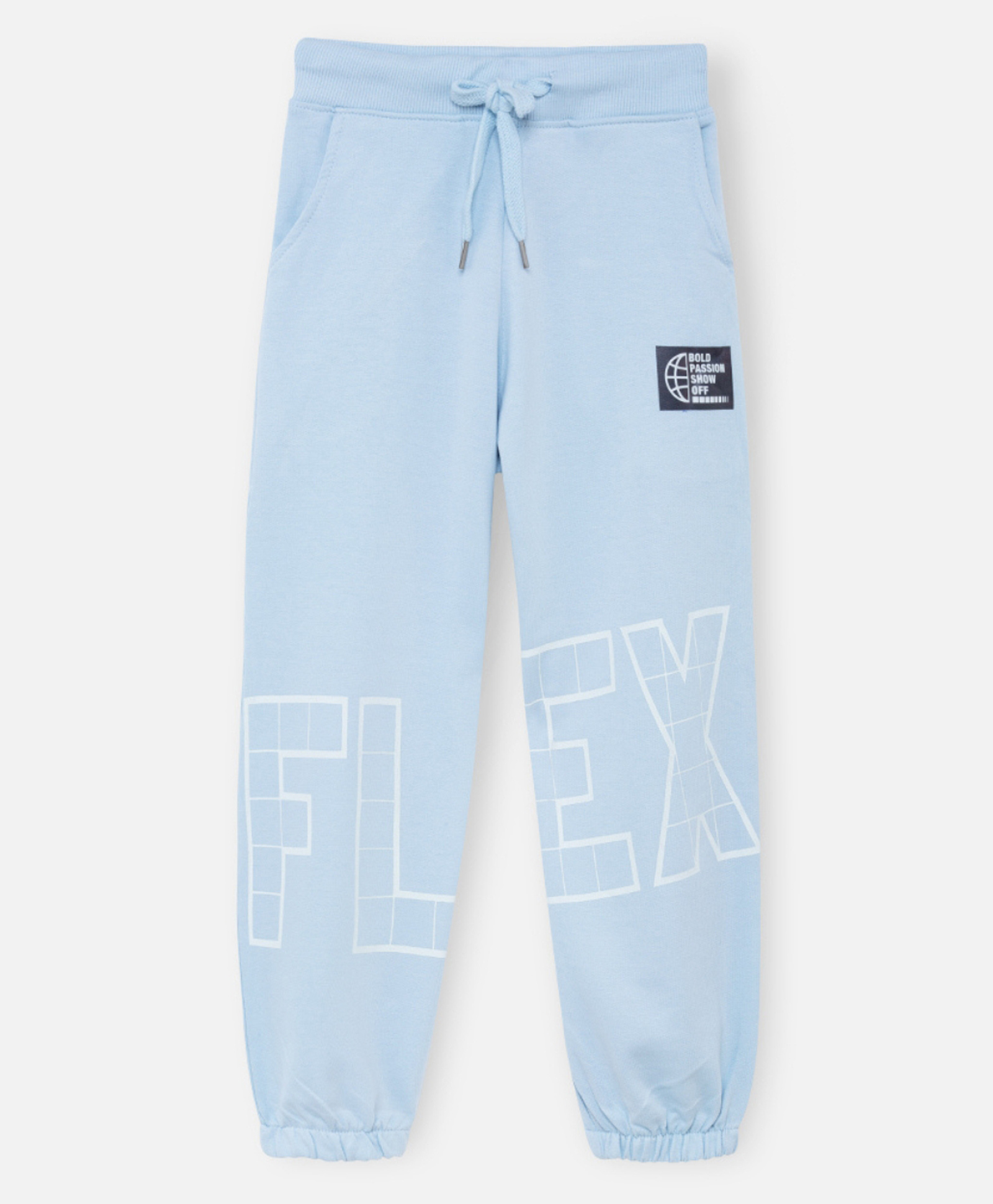 Nap Chief Pure Cotton Knit Flex Text Printed Joggers - Light Blue-picture-21