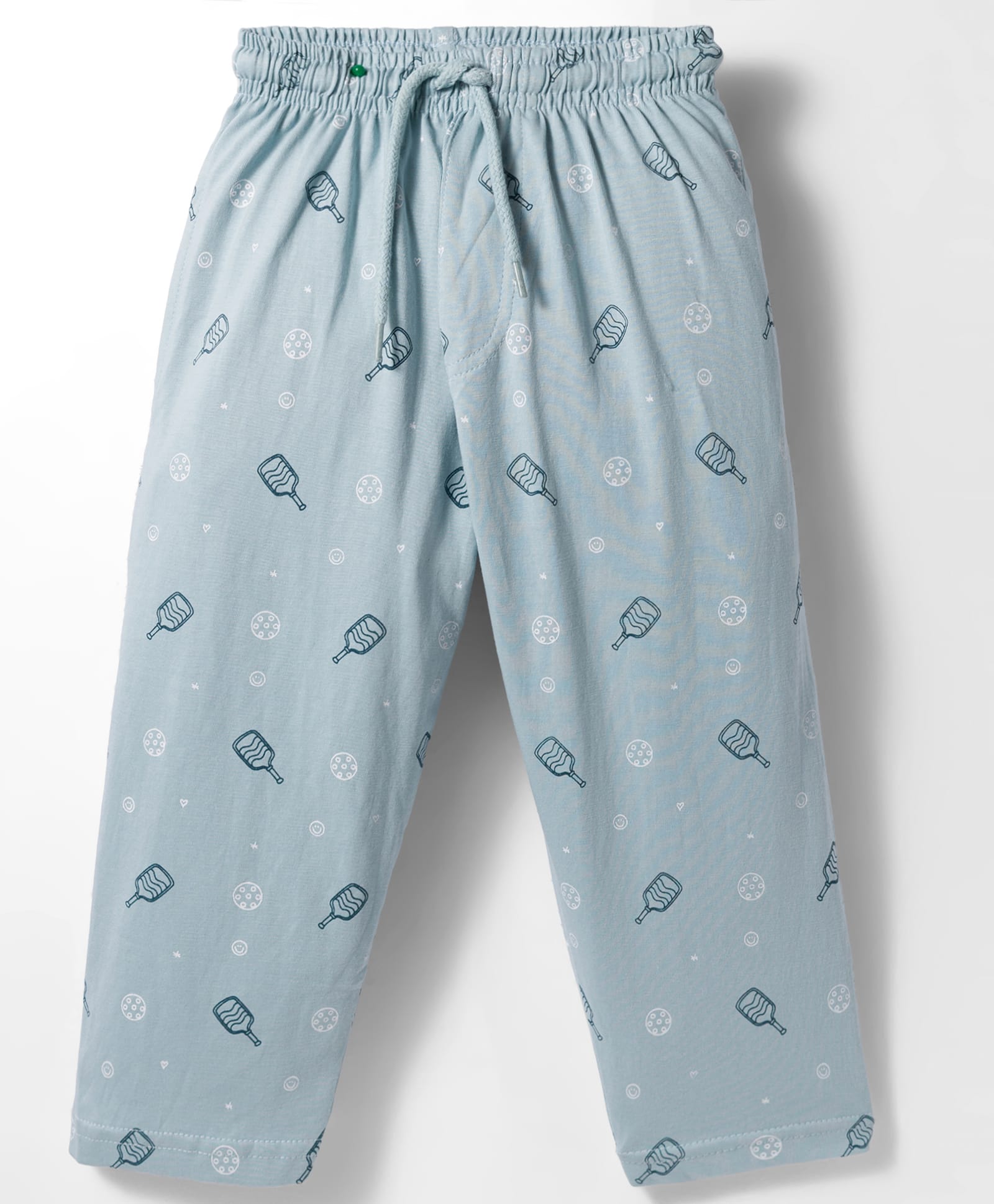 Taeko Single Jersey Knit Full Length Track Pant With Pickle Ball Print - Light Blue-picture-16