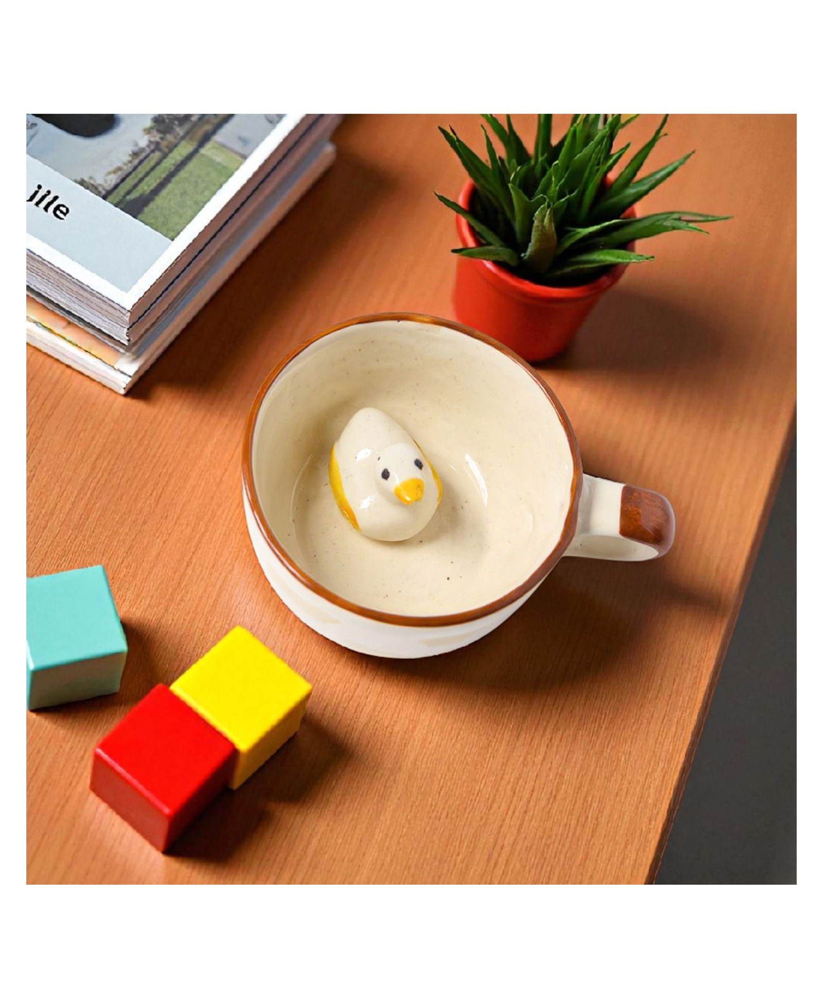 VOIDROP 3D Animal Cup Coffee Mug Comes with A Cute Inside Creative Morning Mug Animal Cup for Hot&Cold Tea Milk Coffee Perfect for Kids (Ceramic) - 100 ml-image-13