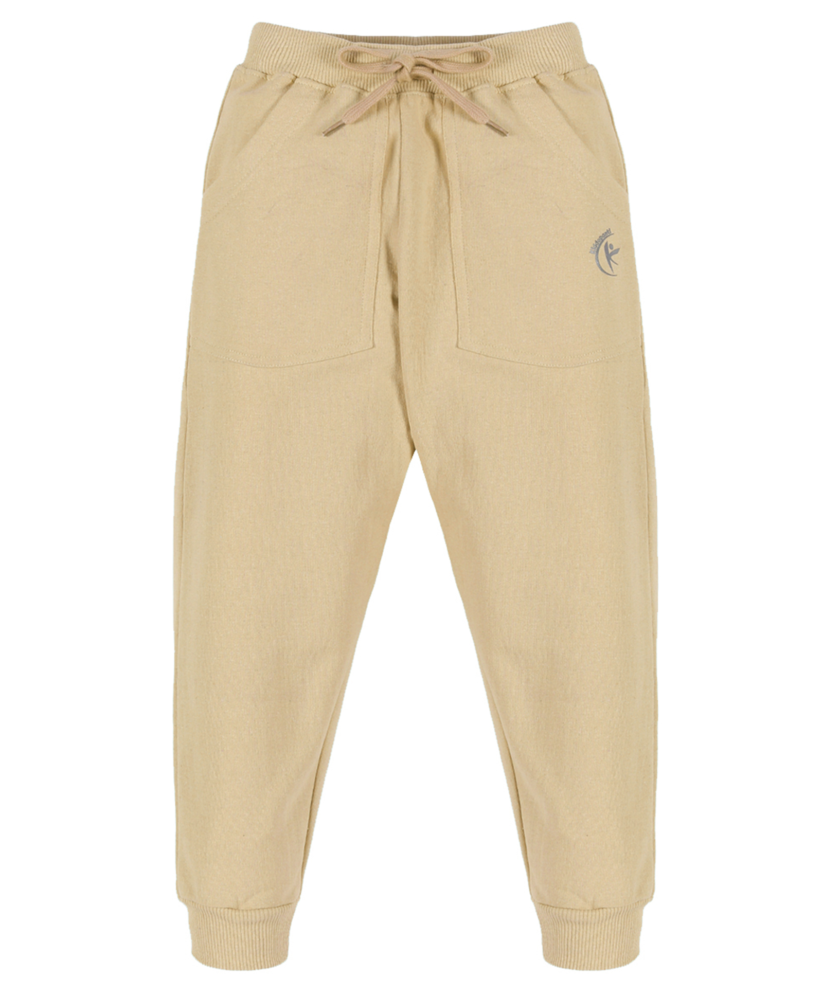 Kiddopanti Fleece Knit Solid Light Winter Track Pant - Beige-picture-22