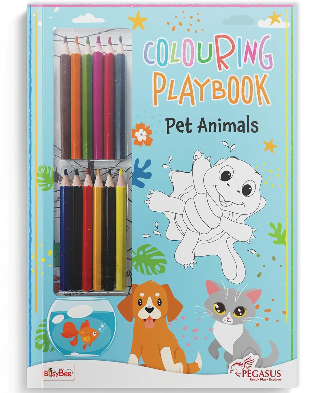 Coloring Play Book - Pet Animals | Includes Pencil Colors | Fun & Creative Activity for Kids | Perfect Gift for Young Artists-image-30