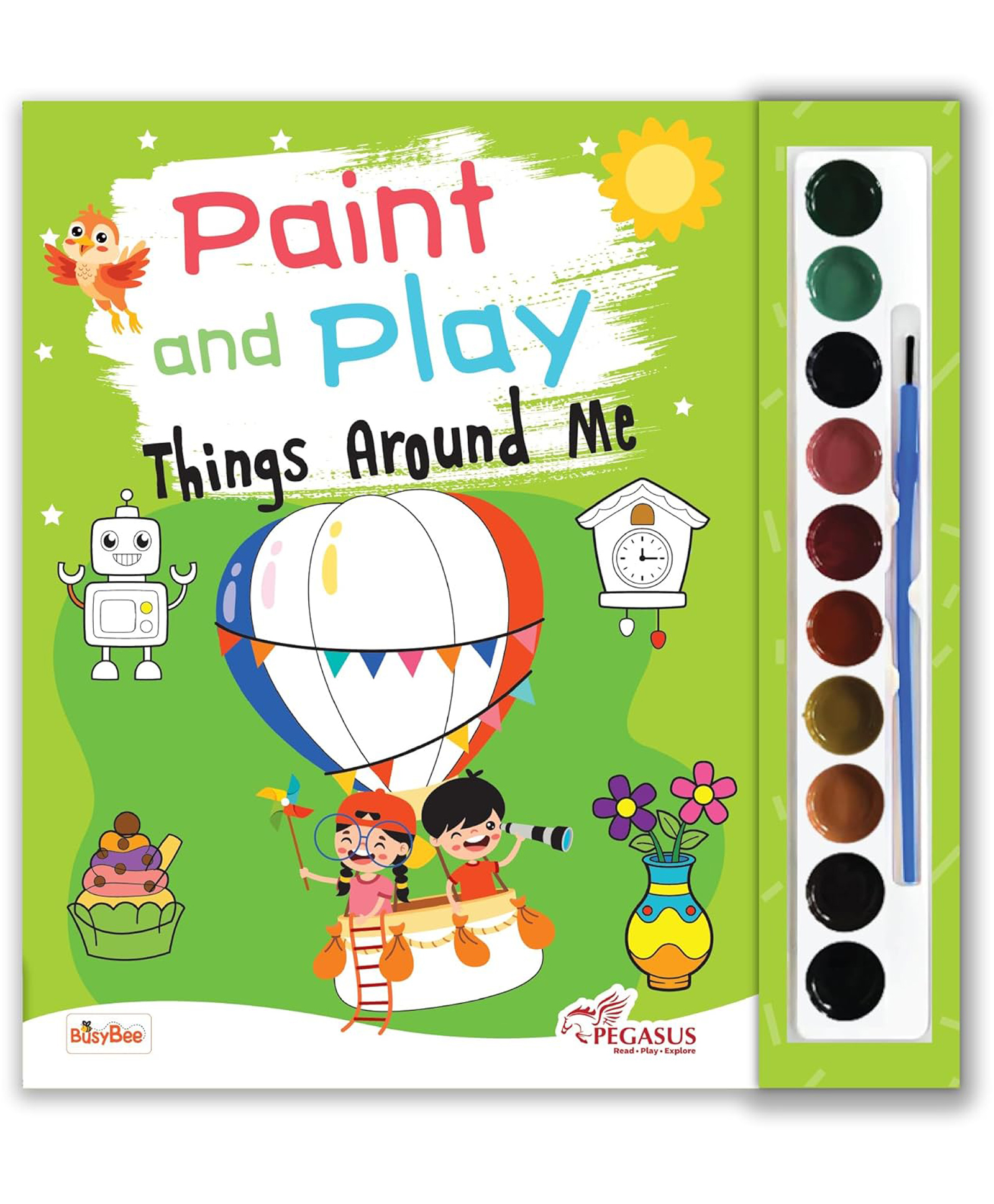 pegasus Paint and Play - Things Around Me Coloring Book for Kids | Includes Colors & Brush | Spark Creativity & Imagination | Perfect Gift-picture-19