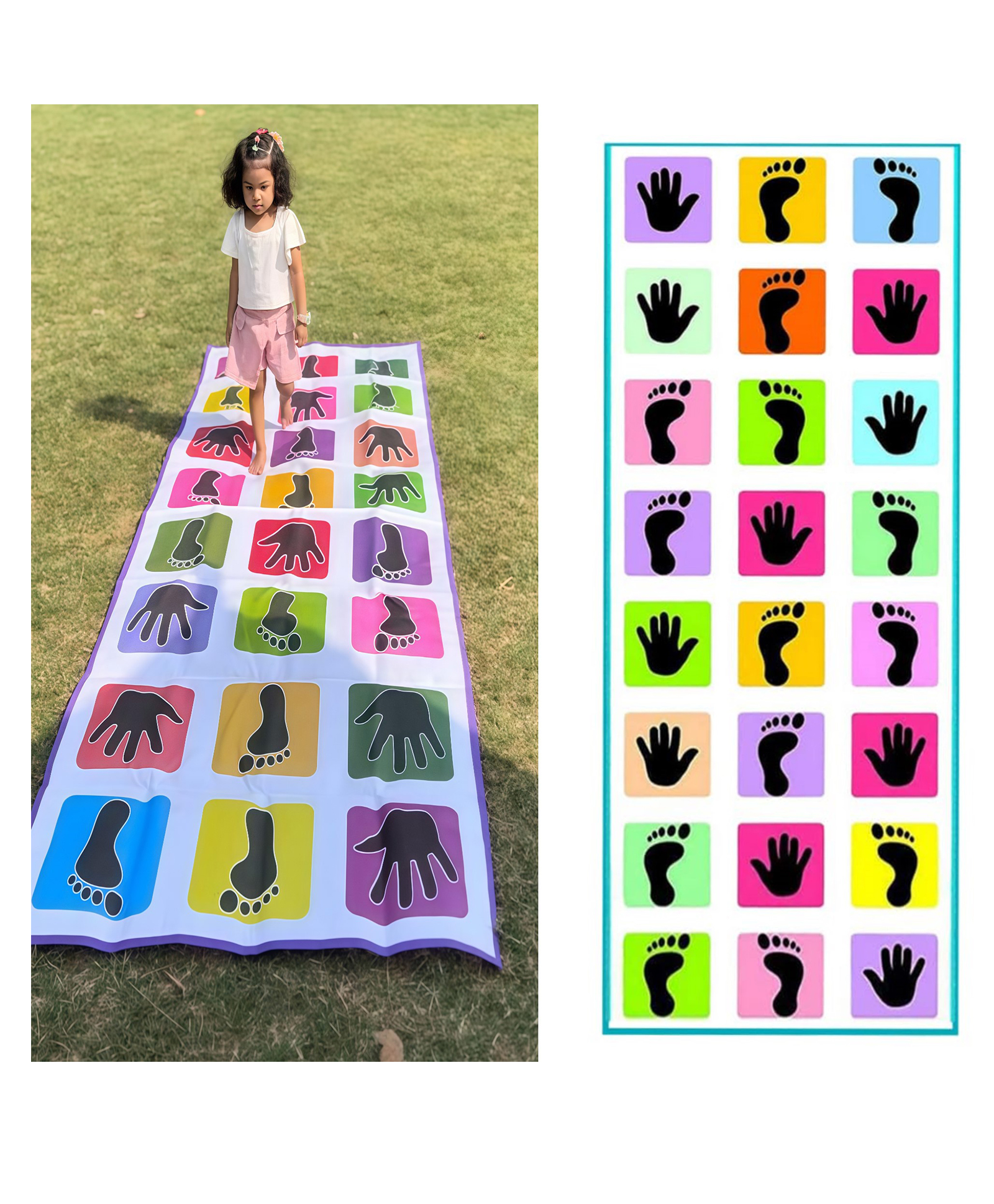 ADKD Hopscotch Game Jumbo Play Mat for Kids Indoor & Outdoor Activity, Foldable, Non-Slip, Educational & Fun Exercise Mat (Color and Design May Very)-image-42