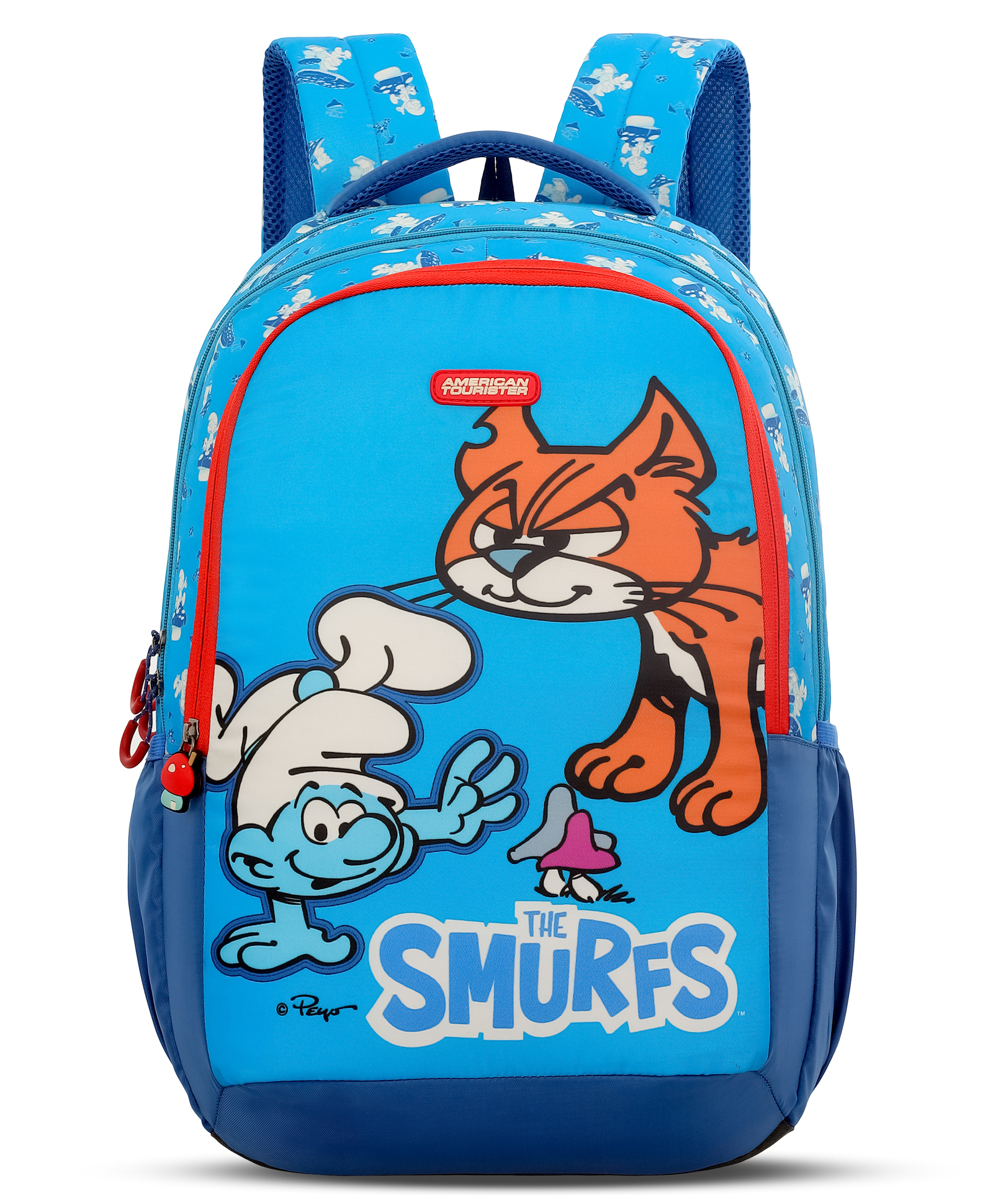 American Tourister x Smurf School Backpack 25 Ltrs Blue & Red - Height 19 Inches-image-47