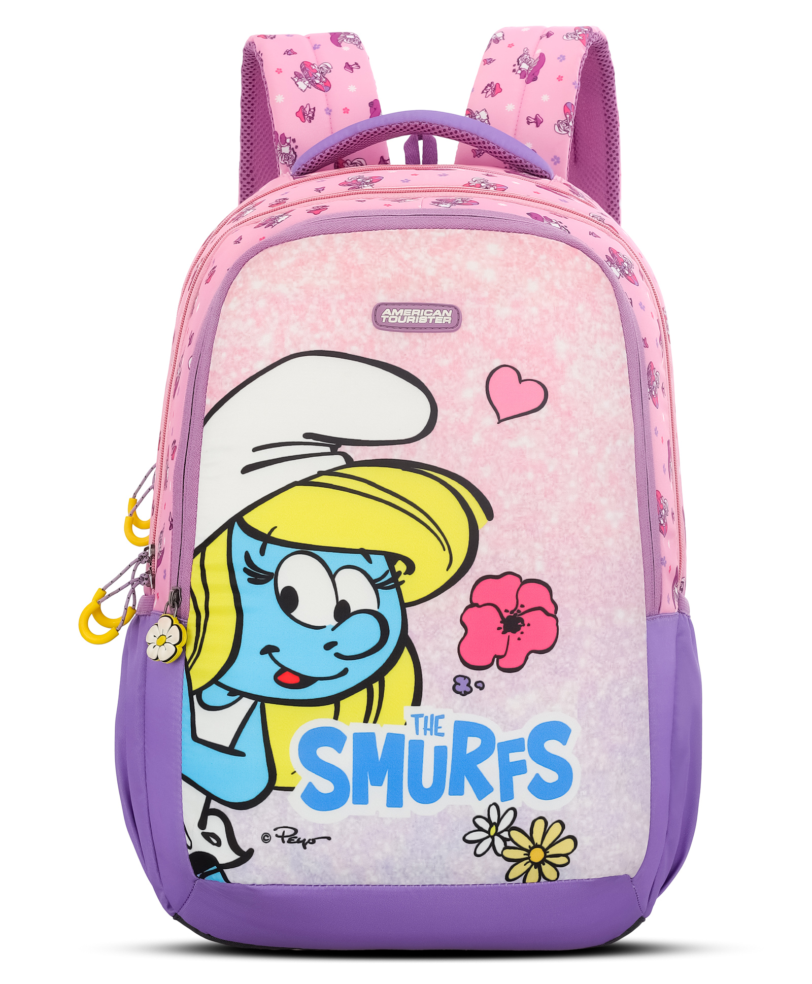 American Tourister x Smurf School Backpack 25 Ltrs Pink & Purple - Height 19 Inches-image-26