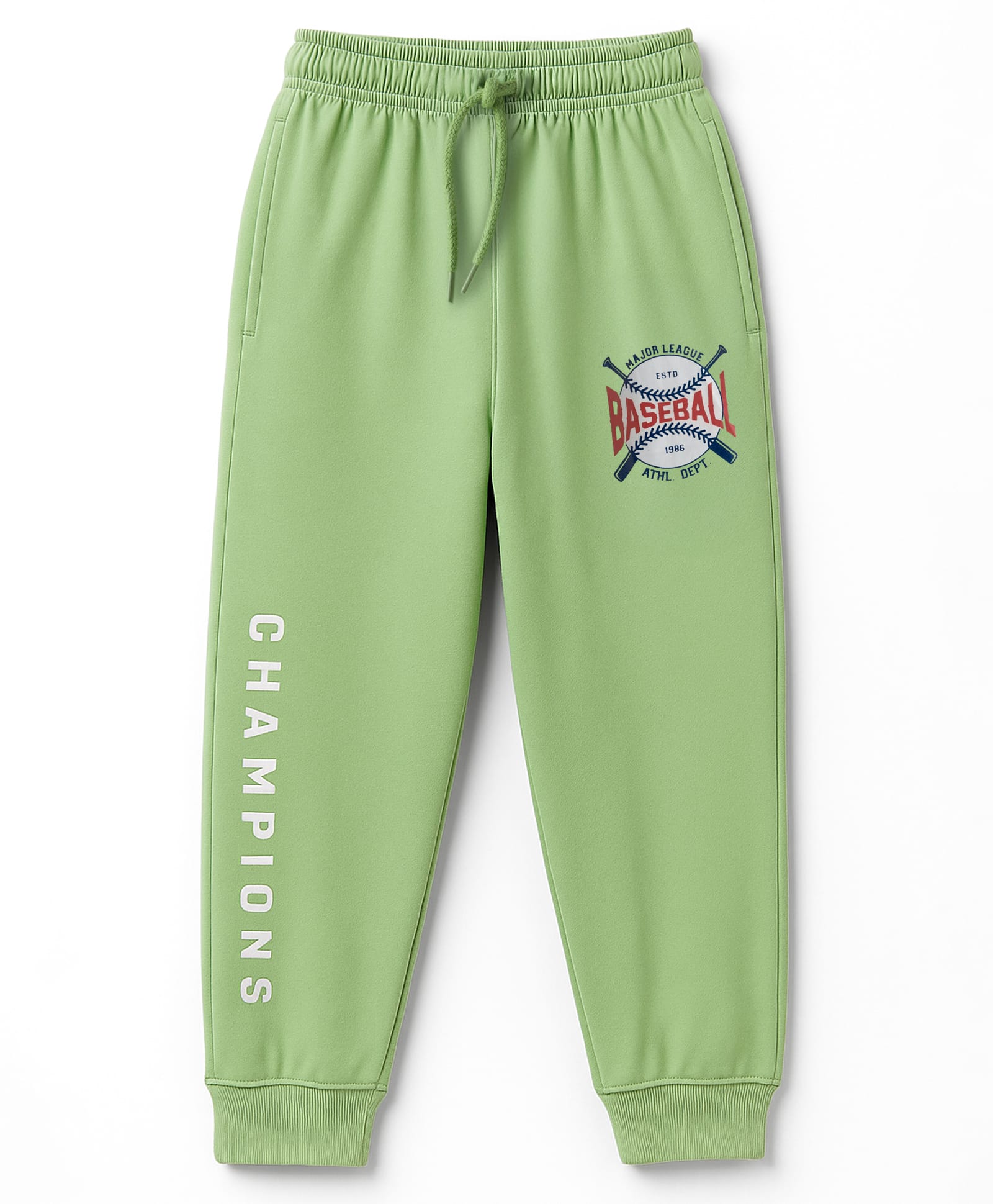 Taeko Single Jersey Knit Full Length Lounge Pant With Text Print - Green-picture-19