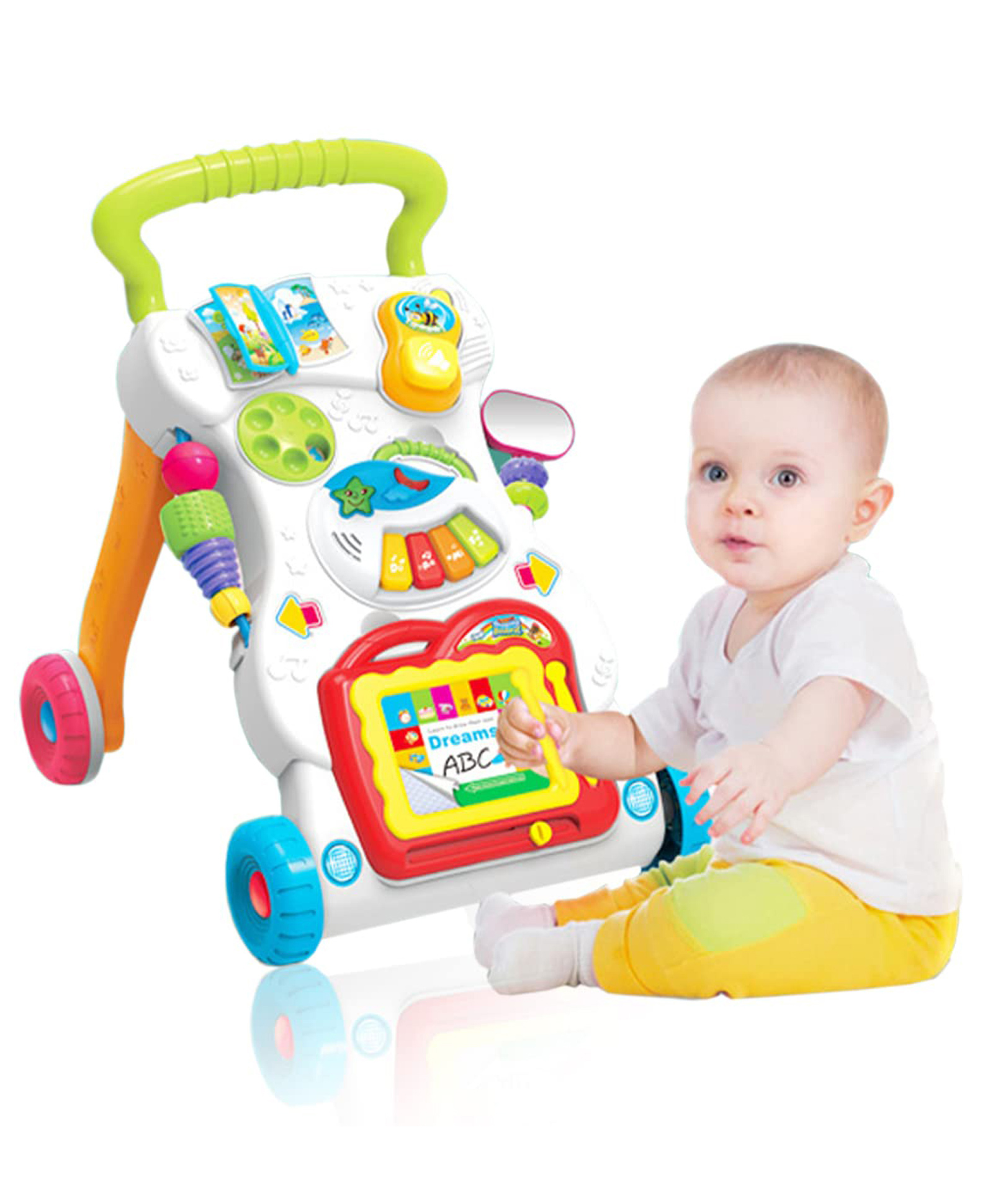Domenico FUN 4 in 1 Activity Baby Walker - Assorted Color-image-46