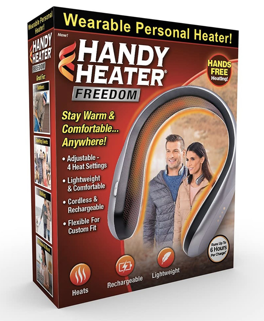 ARCADE TOYS Handy Heater - Wearable Neck Heater for Cold Winters, 4 Heat Settings & Comfort-Heat Technology, Cordless Personal Heater for On-The-Go Heating, USB Rechargeable, 6 Hour Battery Life-image-30