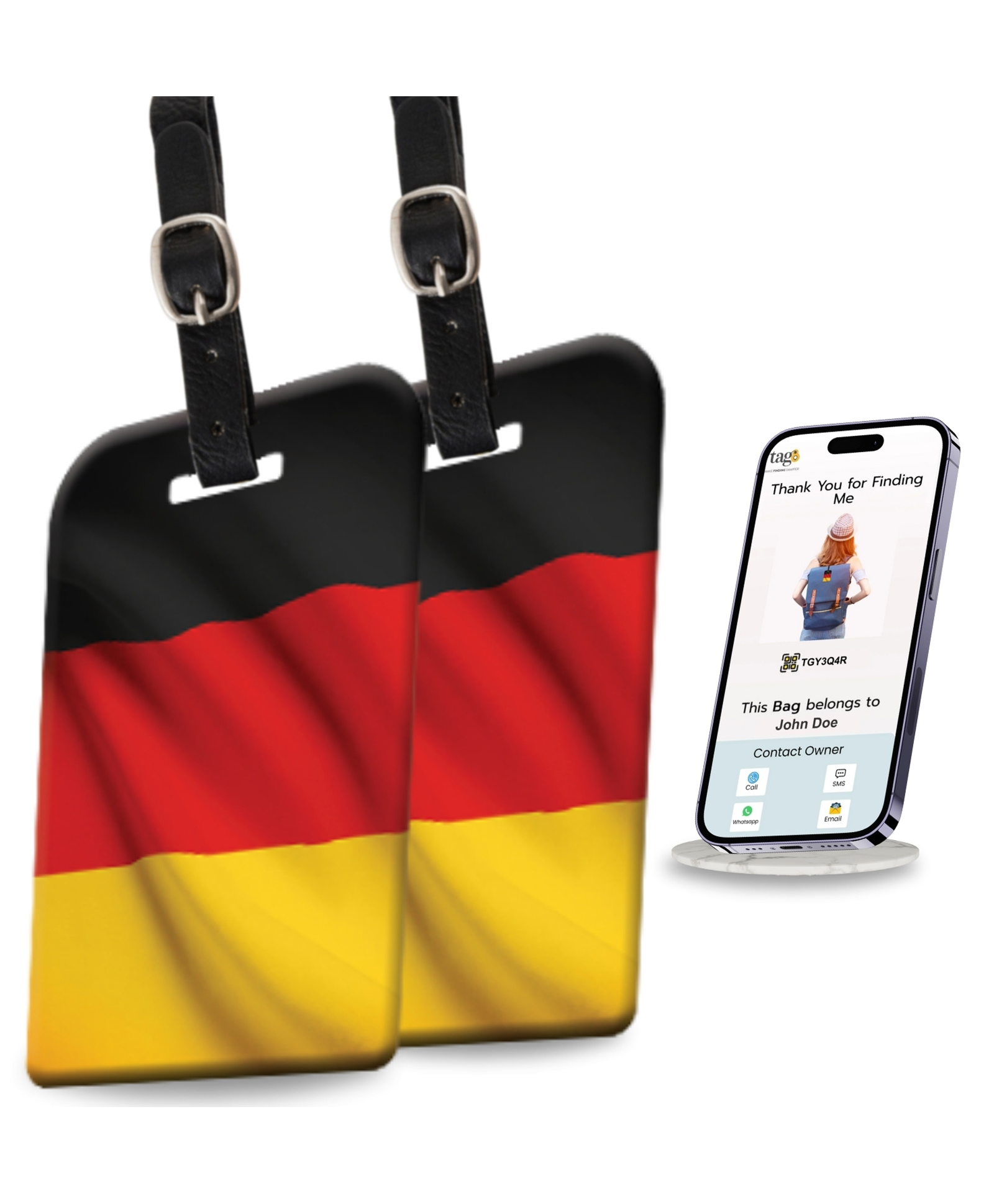 tag8 New York Smart Bag tag |Trendy Luggage tag ID Fashionable Digital Name tag | Airline Compliant, SITA World Tracer Code Enabled | Travel Gift idea, Collectible, [Pack 2]-picture-21
