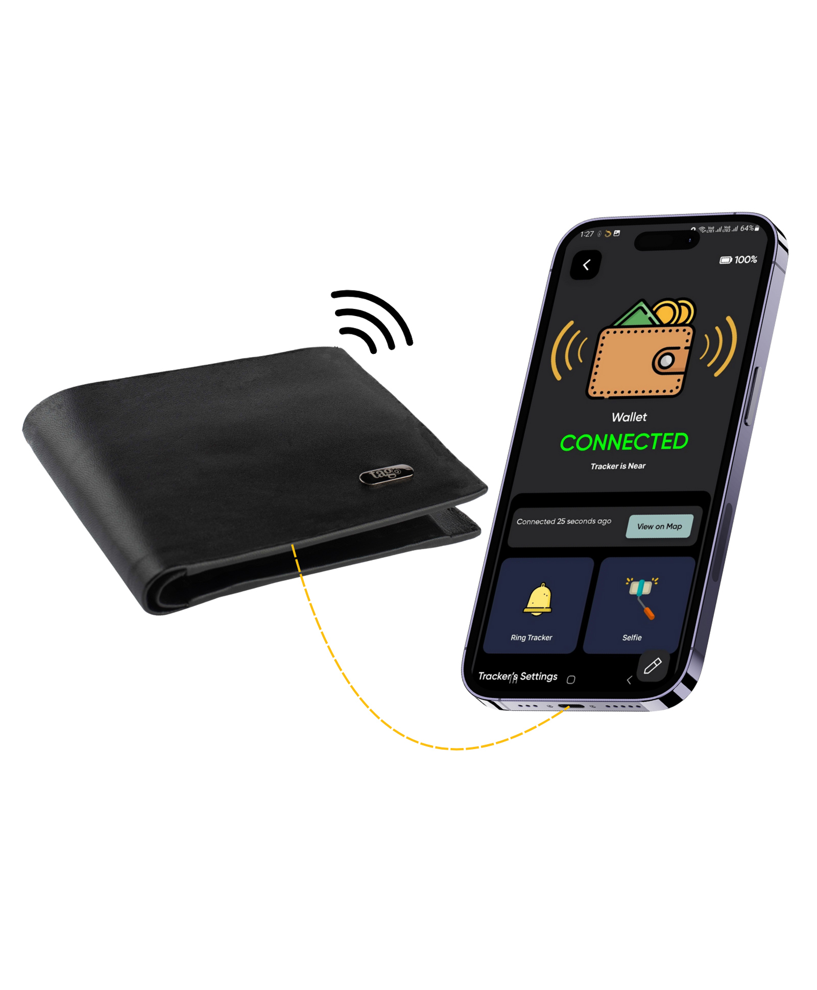 tag8 Dolphin Smart Leather Wallet for Men, GPS Bluetooth Tracker Enabled Purse for Men to Find & Locate It, Anti,Theft RFID Wallet with 8 Card Slot, Works with Android, Apple Device, Classic Black-image-38