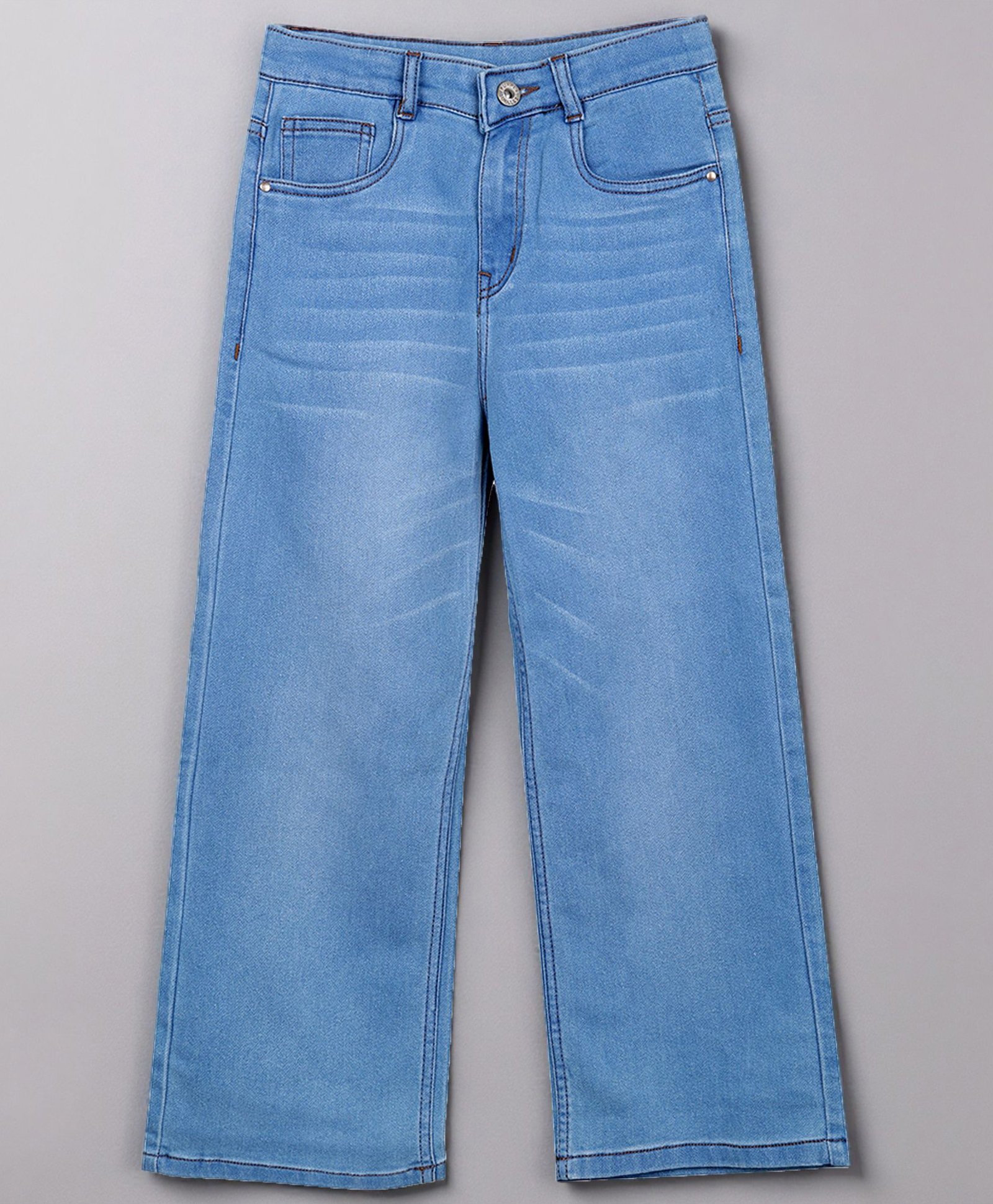 PURPLE UNITED KIDS Denim Woven Solid Jeans - Mid Blue-picture-22