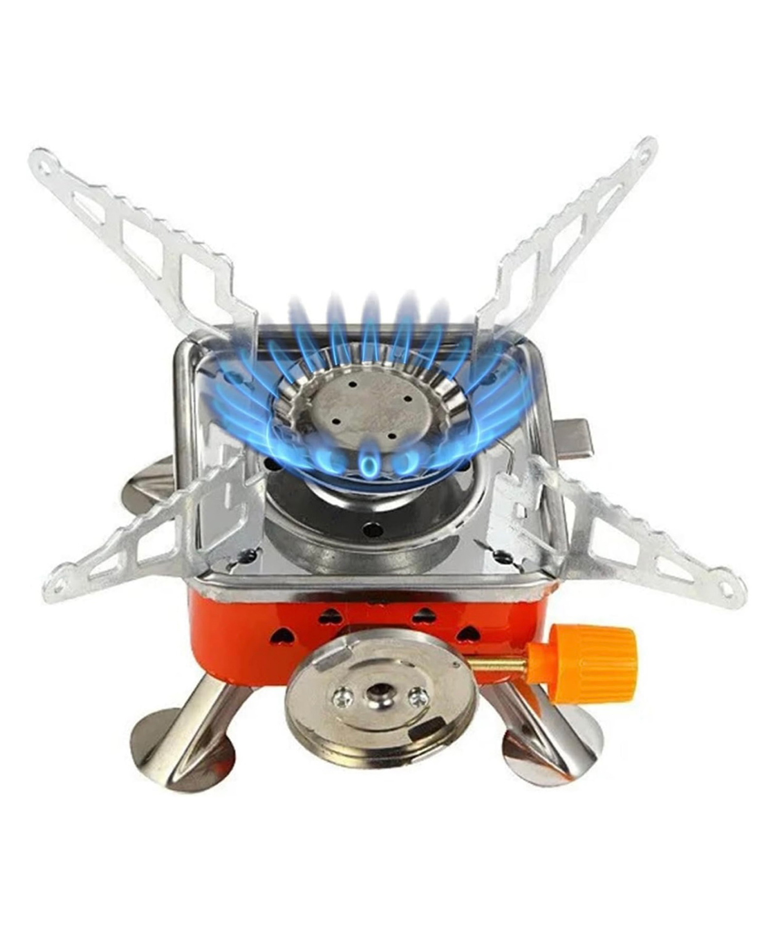ARCADE TOYS Portable Camping Gas Stove for Travel Stainless Steel Body Folding Furnace Cooking Stove Lightweight Gas Burner (Multicolour)-image-43