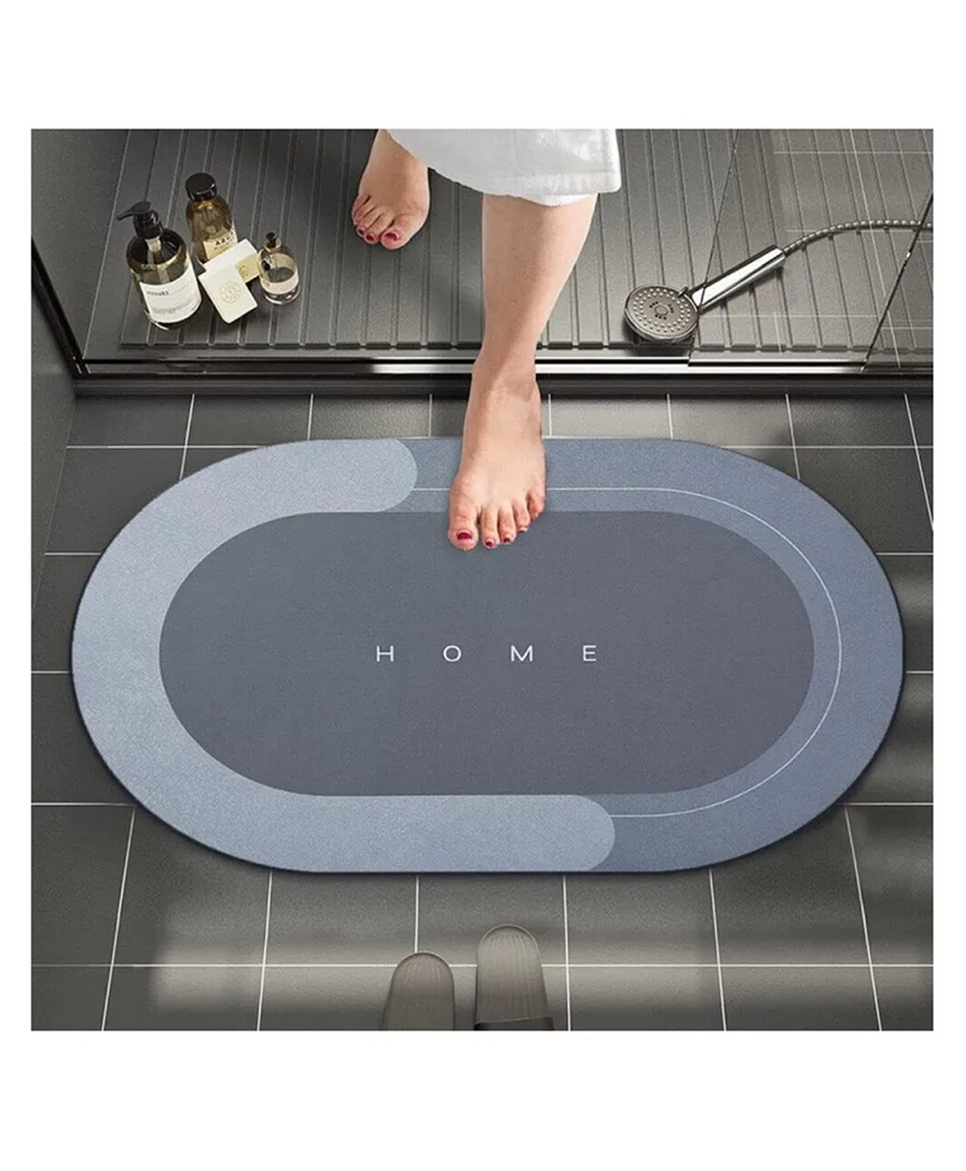 ARCADE TOYS Bathroom shower Door Mat Anti Slip Floor Mat for Home and Kitchen Anti Skid Water Soaking Bathroom Mat Super Water Absorbent Rubber Foot Mat -(Color design May Vary)-picture-46