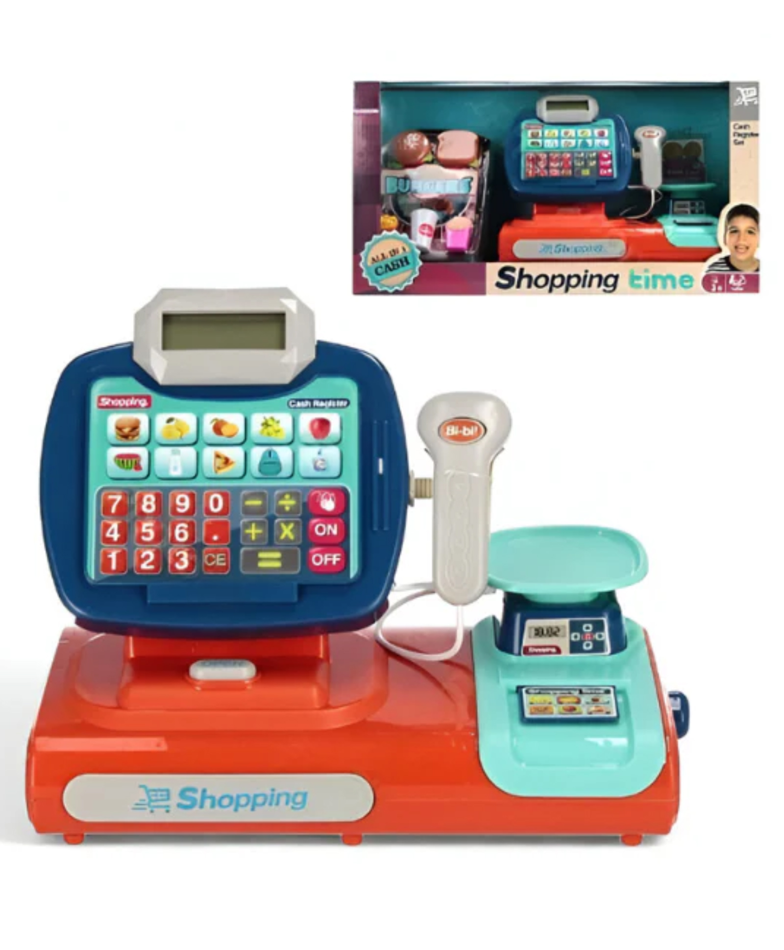 Lumo Brilliant Toys Shopping Time Cash Register Set Toys For Kids, Fun Entertainment Kids Development All-in-1 Cash Register Role & Pretend Play Toy for Kids - Multicolor-picture-25