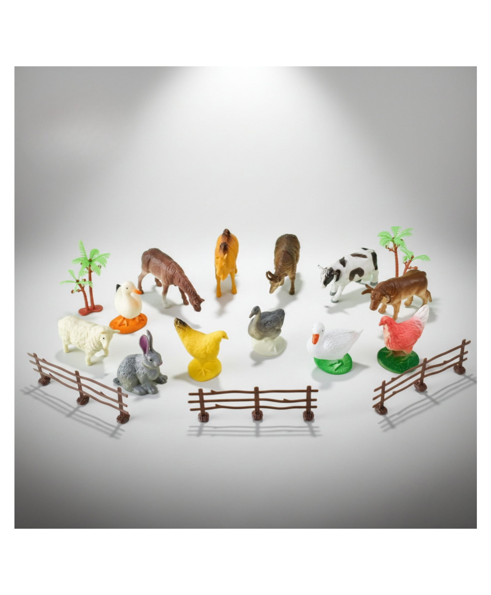 Lumo Brilliant Toys Farm Animal Toy Set For Kids | Includes Farm Animal Playsets With An Artificial Tree And Fencing | Ideal for Birthday and Return Gifts | Educational Toyset for Kids - Multicolor-image-10