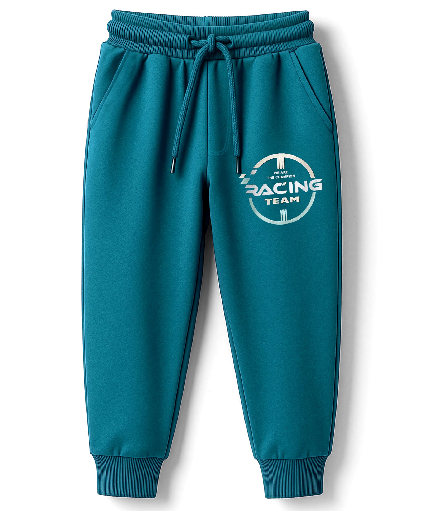 Tango Looper Knit Full Length Lounge Pant With Text Print - Teal Blue-picture-20