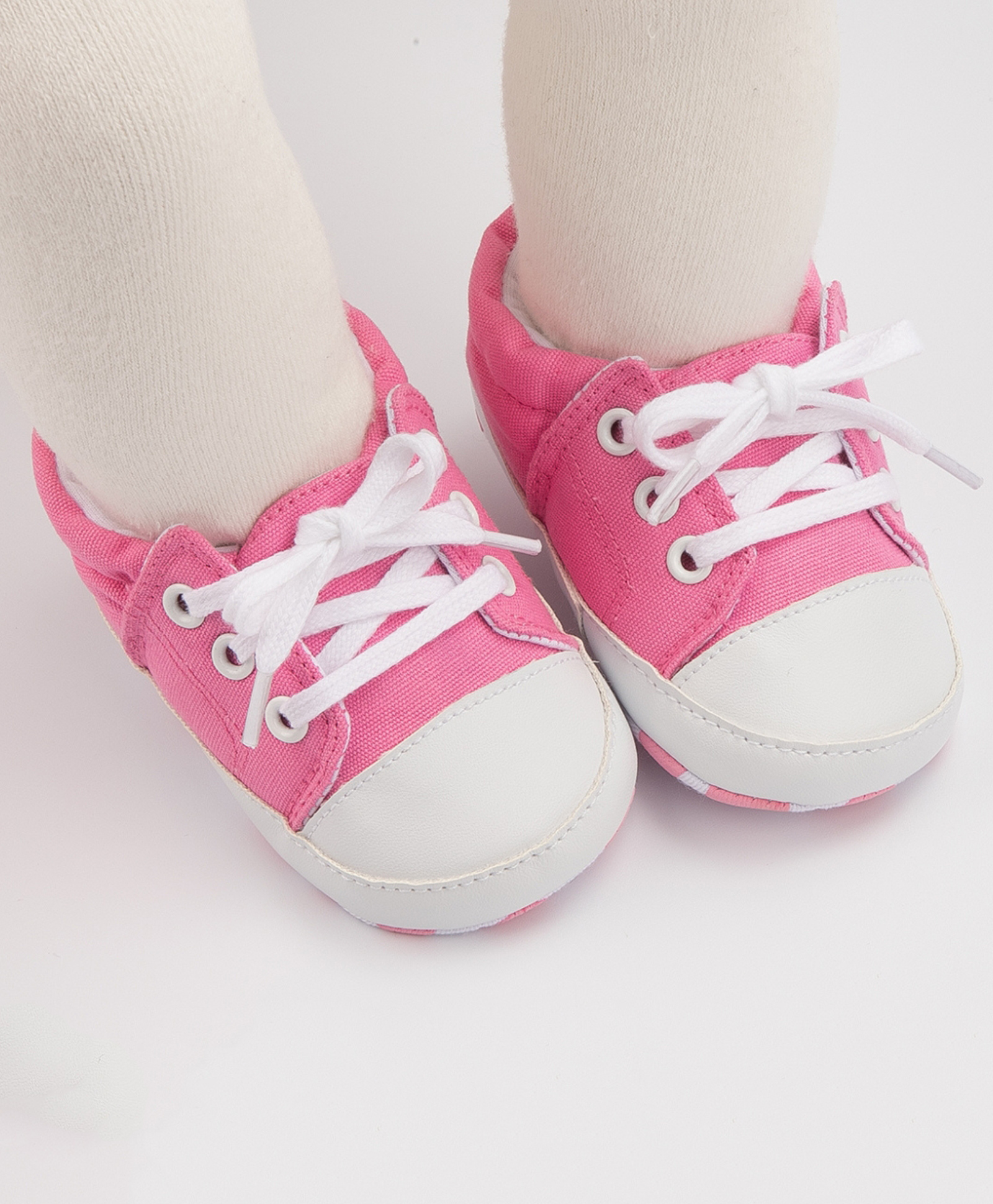 Neska Moda Colour Blocked Lace Up Closure Booties - Pink-picture-18