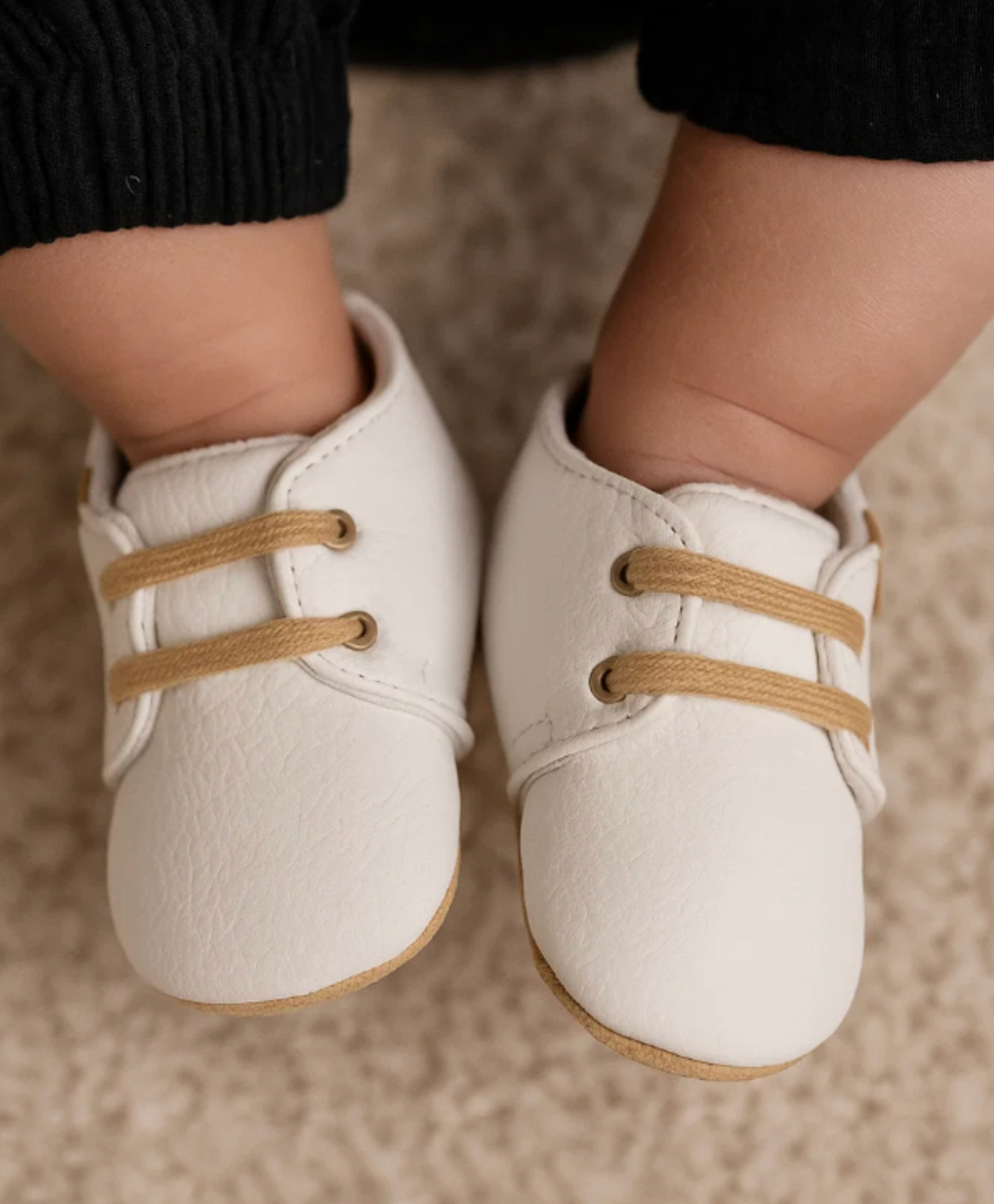 Neska Moda Solid Lace Up Booties - White-picture-47