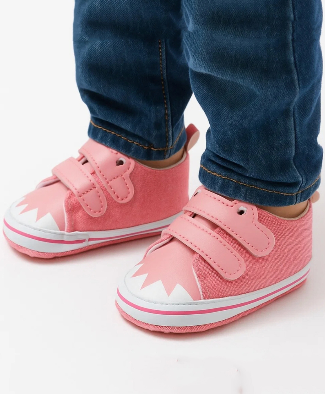 Neska Moda Colour Blocked Double Velcro Closure Booties - Pink-picture-21