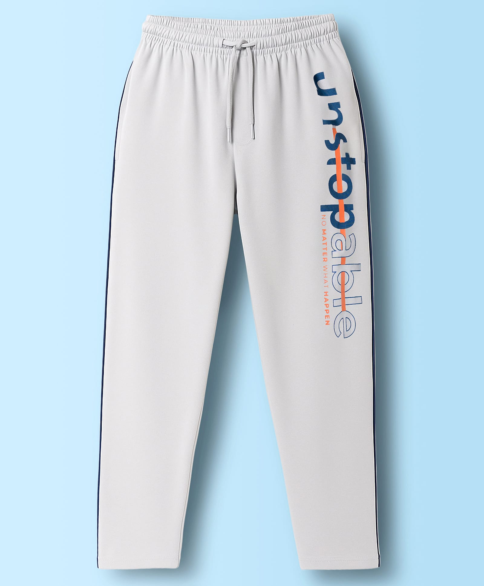Taeko Single Jersey Knit Full Length Lounge Pant With Unstoppable Print - Light Blue-picture-17