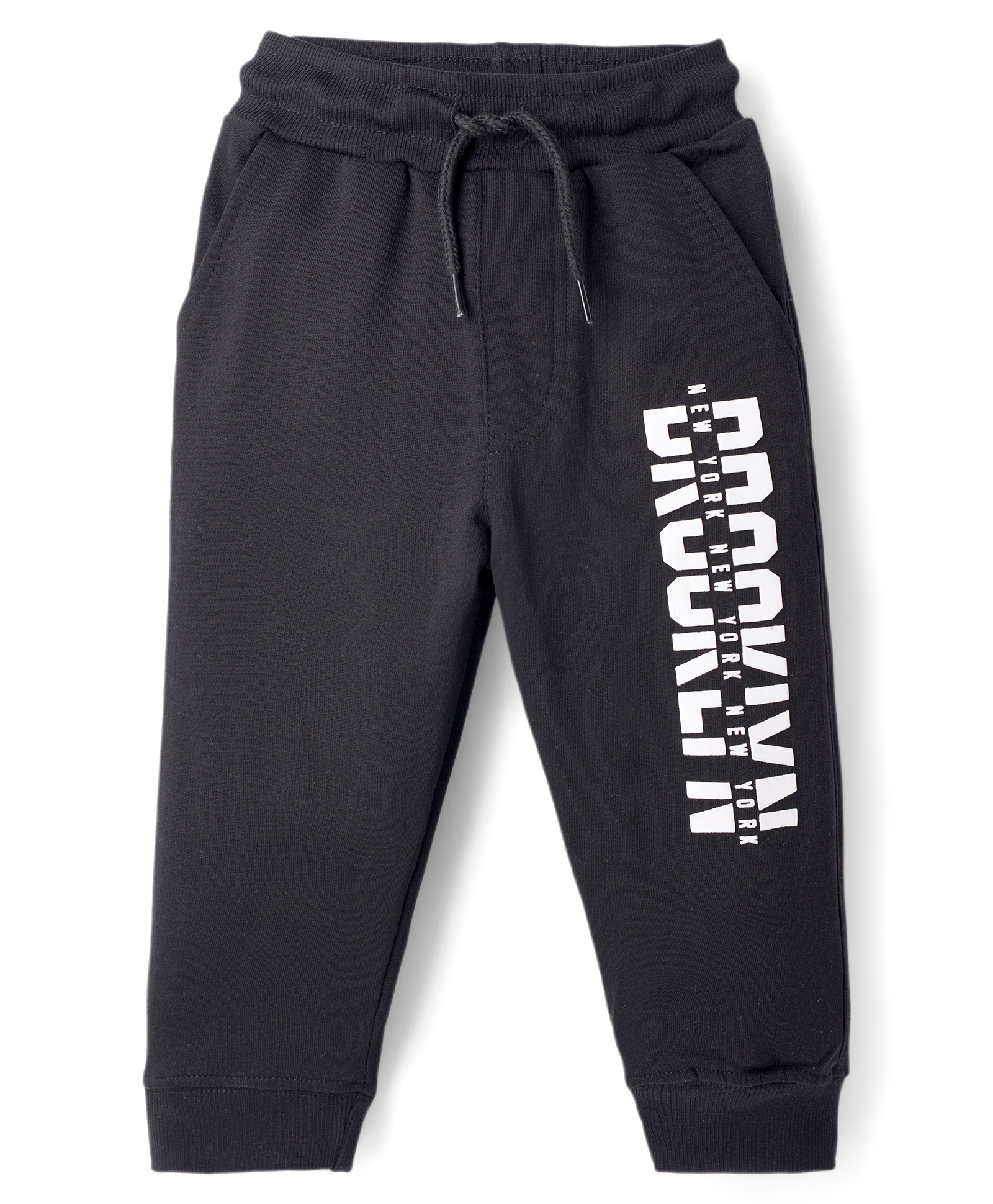 Taeko Looper Knit Full Length Lounge Pant With Text Print - Black-picture-17