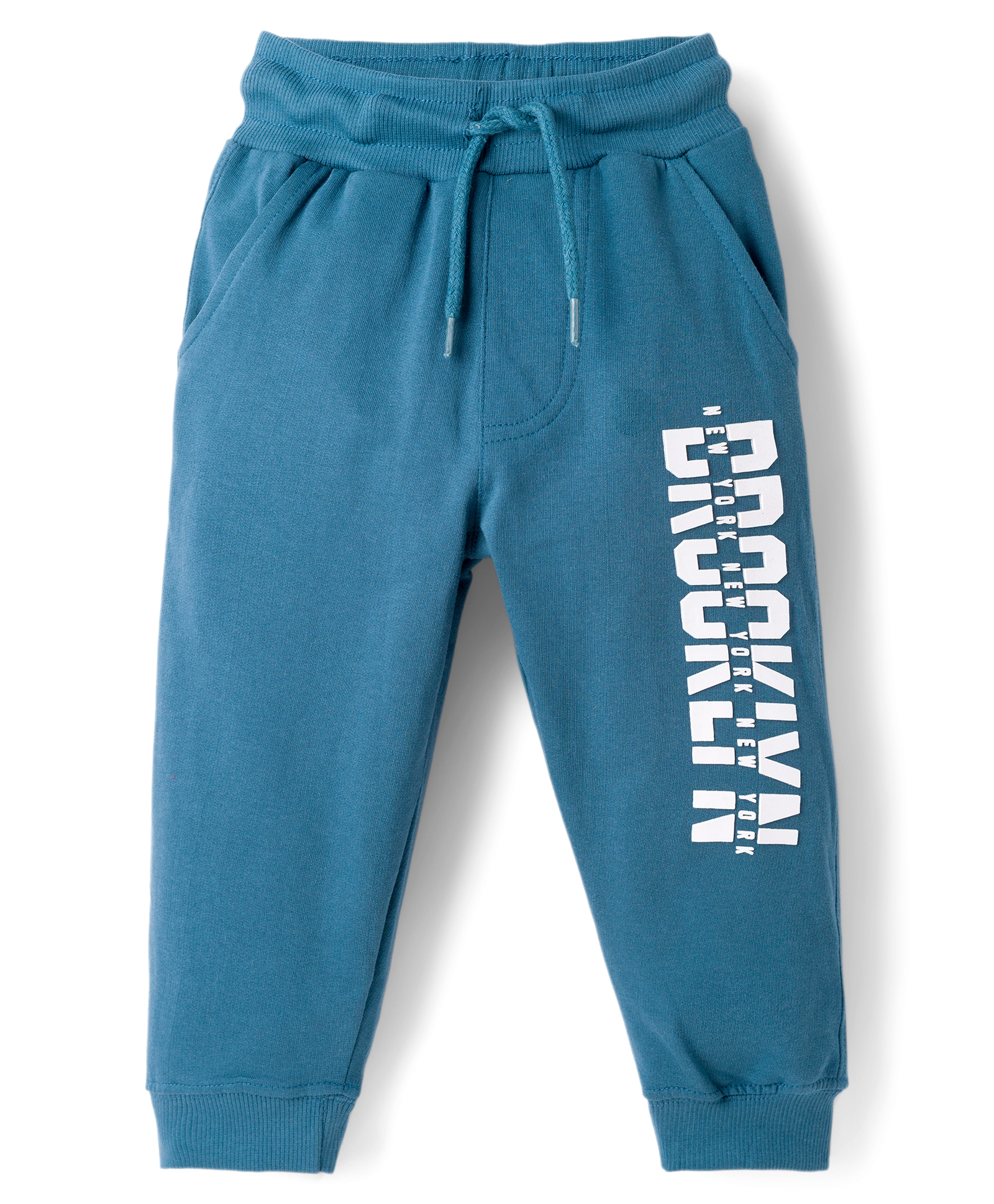 Taeko Looper Knit Full Length Lounge Pant With Text Print - Blue-picture-30