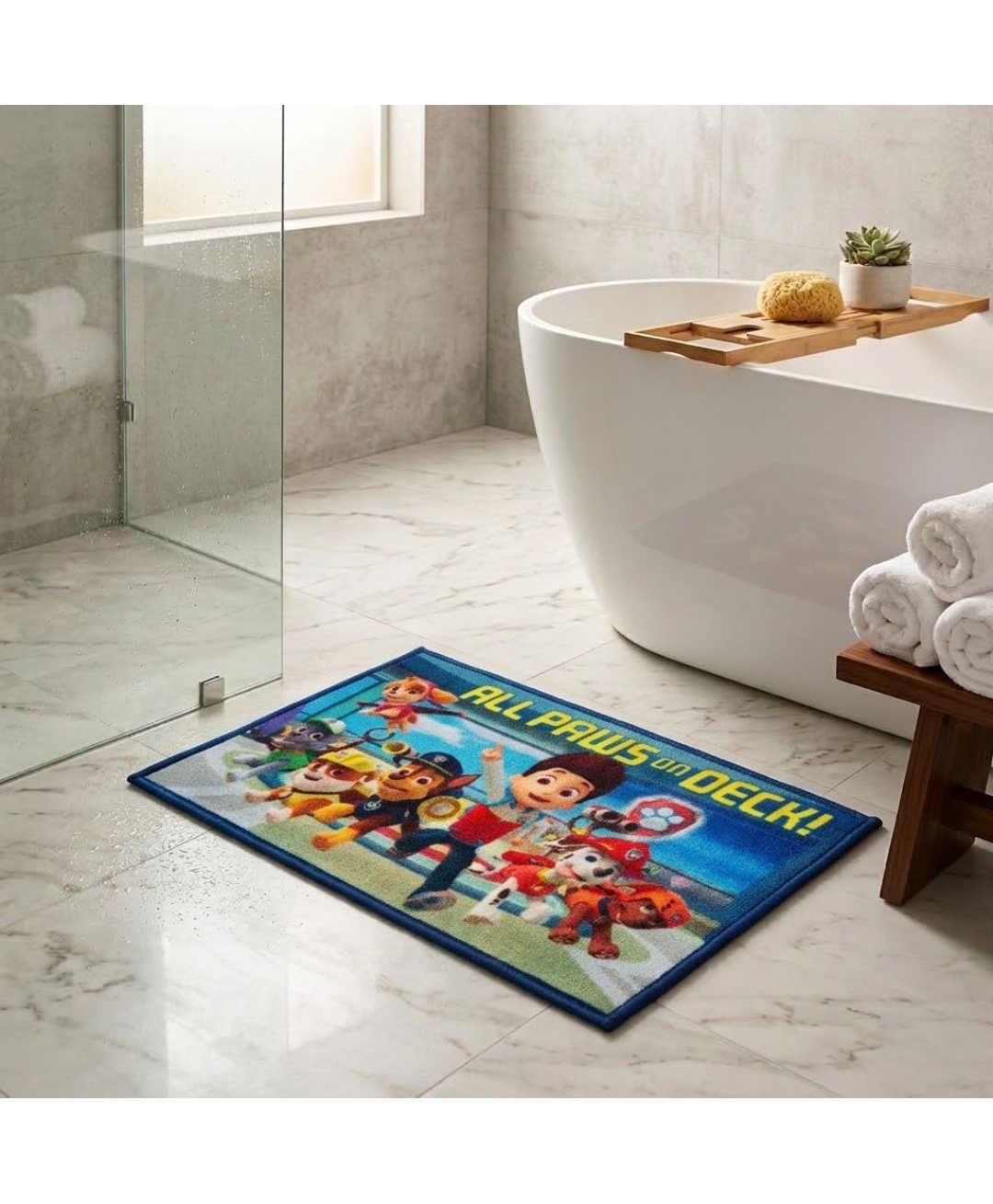 Athom Living Paw Patrol All Paws On Deck Themed Kids Multicolor Premium Nylon Doormat, With Latex Backing, Anti-Skid, 37 x 57 cm, Pack of 1-picture-7