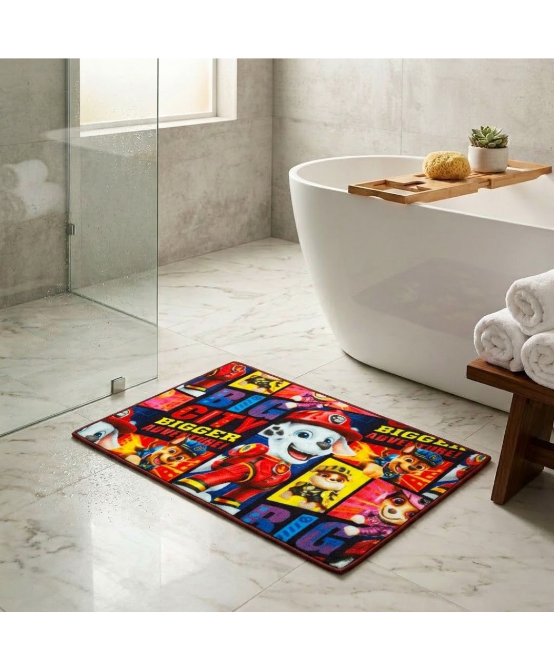 Athom Living Paw Patrol Big City Bigger Adventure Themed Kids Multicolor Premium Nylon Doormat, With Latex Backing, Anti-Skid, 37 x 57 cm, Pack of 1-image-21