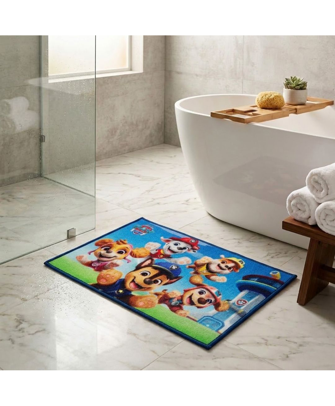 Athom Living Paw Patrol Themed Kids Multicolor Premium Nylon Doormat, With Latex Backing, Anti-Skid, 37 x 57 cm, Pack of 1-picture-32