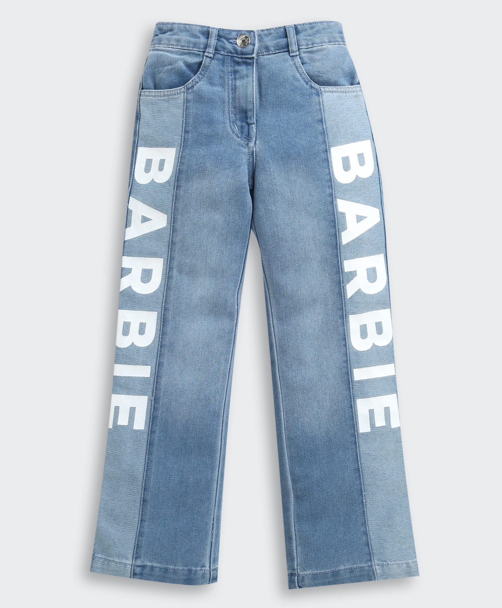 Barbie by Tiny Girl Denim Brand Name Printed Jeans - Light Blue-picture-24