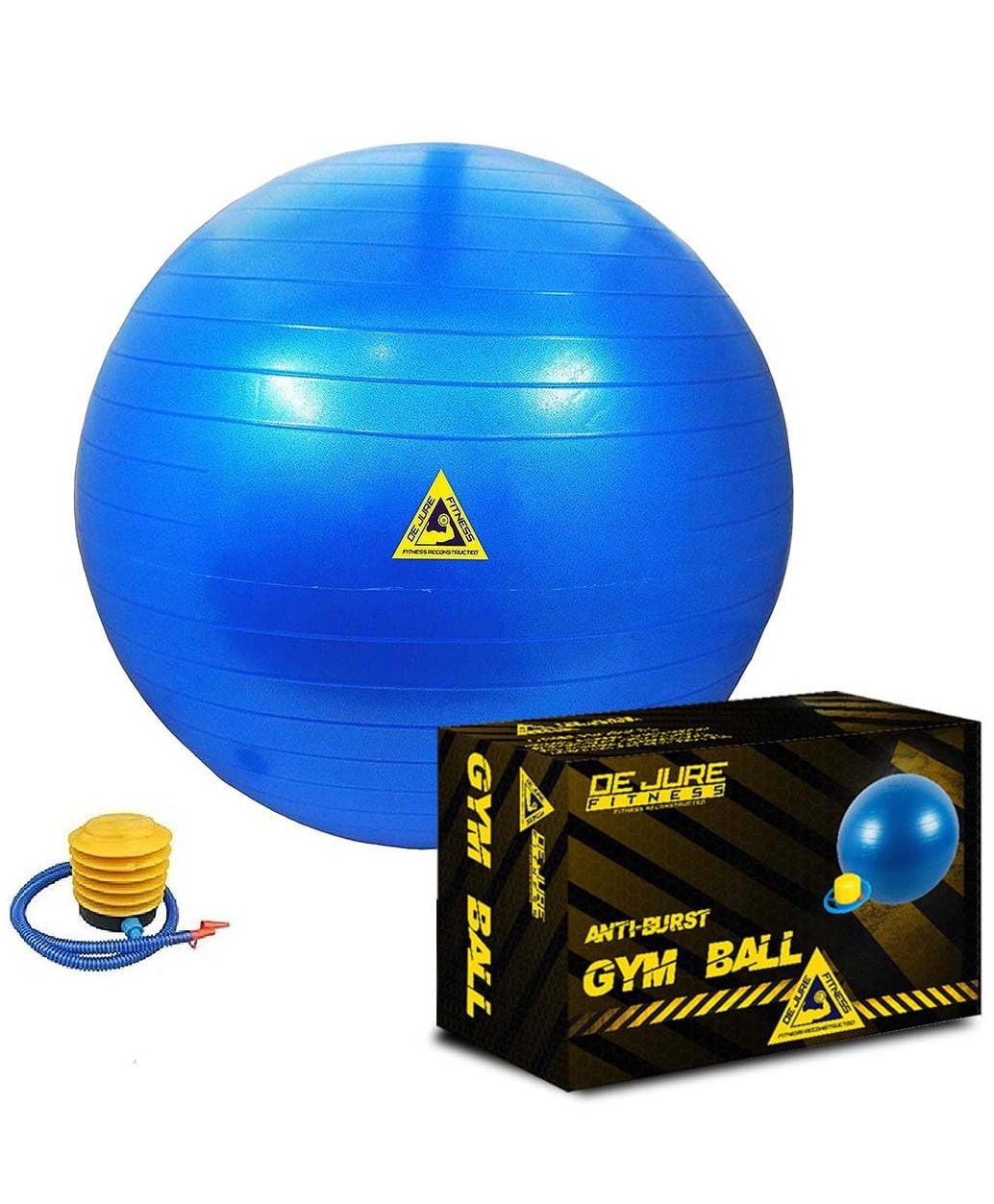 De Jure Fitness Anti-Burst Gym Ball for Kids Play, Yoga, Pregnancy & Exercise 55 CM, Blue-image-43