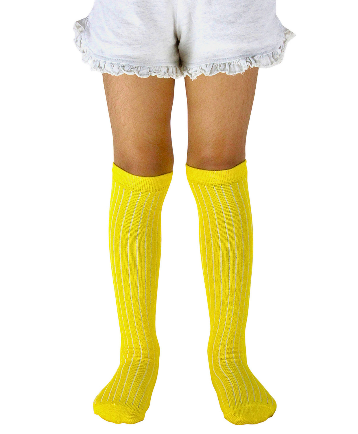 Neska Moda Cotton Elastane Ribbed Socks - Yellow-image-35