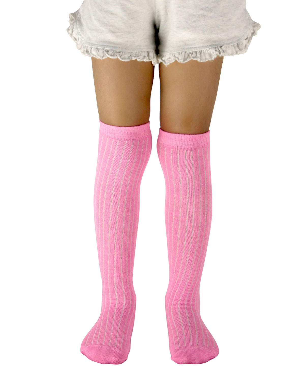 Neska Moda Cotton Elastane Ribbed Socks - Pink-image-45