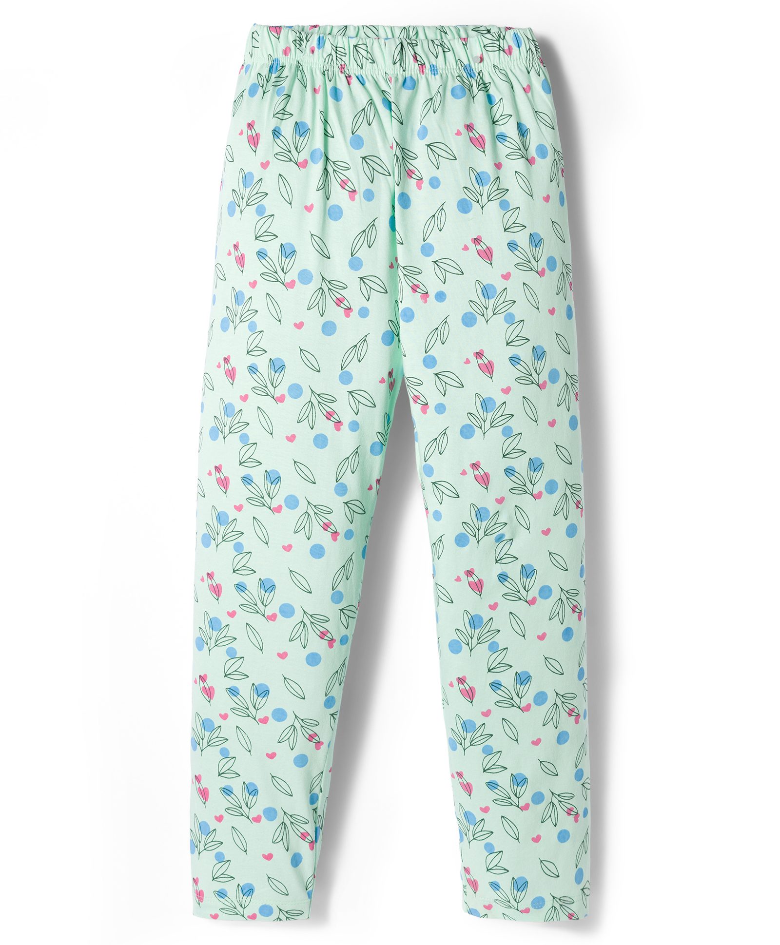 Tango Single Jersey Knit Full Length Lounge Pant With Floral Print - Light Blue-picture-23