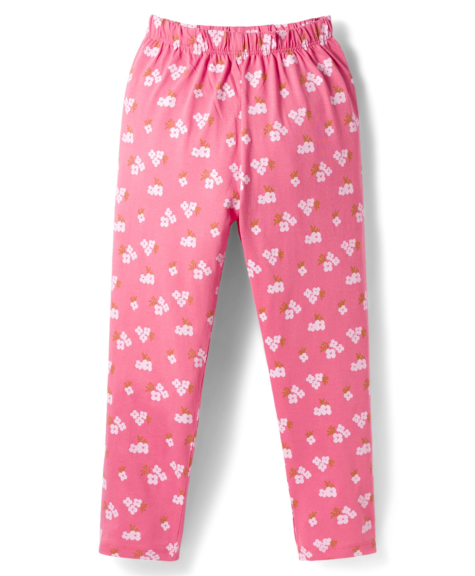 Tango Single Jersey Knit Full Length Lounge Pant with Floral Print - Dark Pink-picture-18