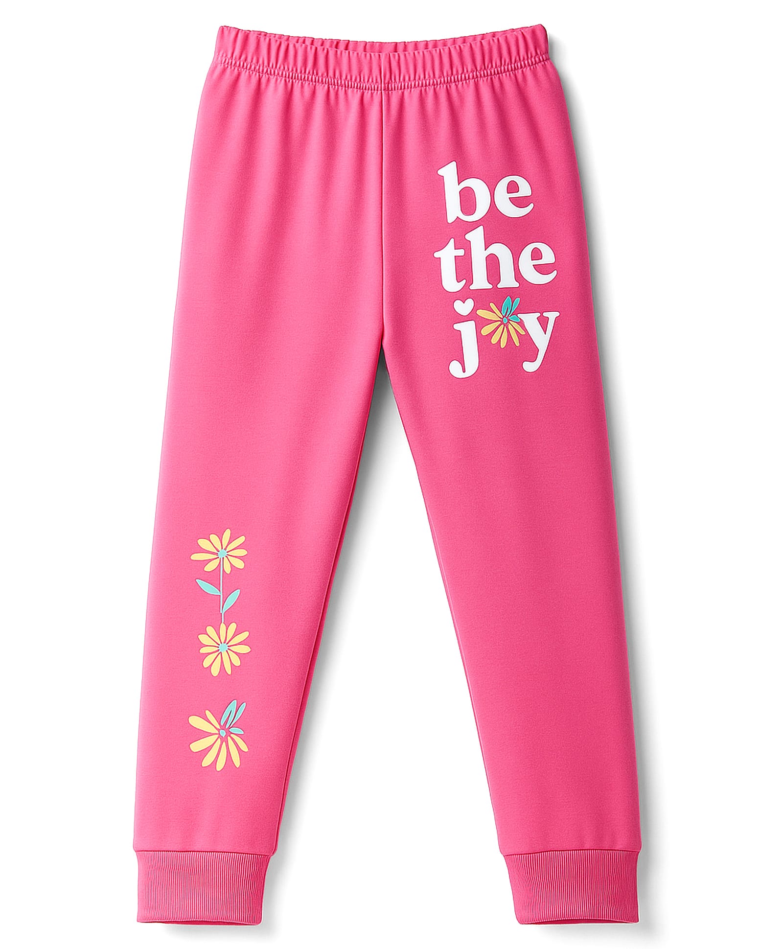Tango Looper Knit Full Length Lounge Pant With Text Print - Pink-picture-4