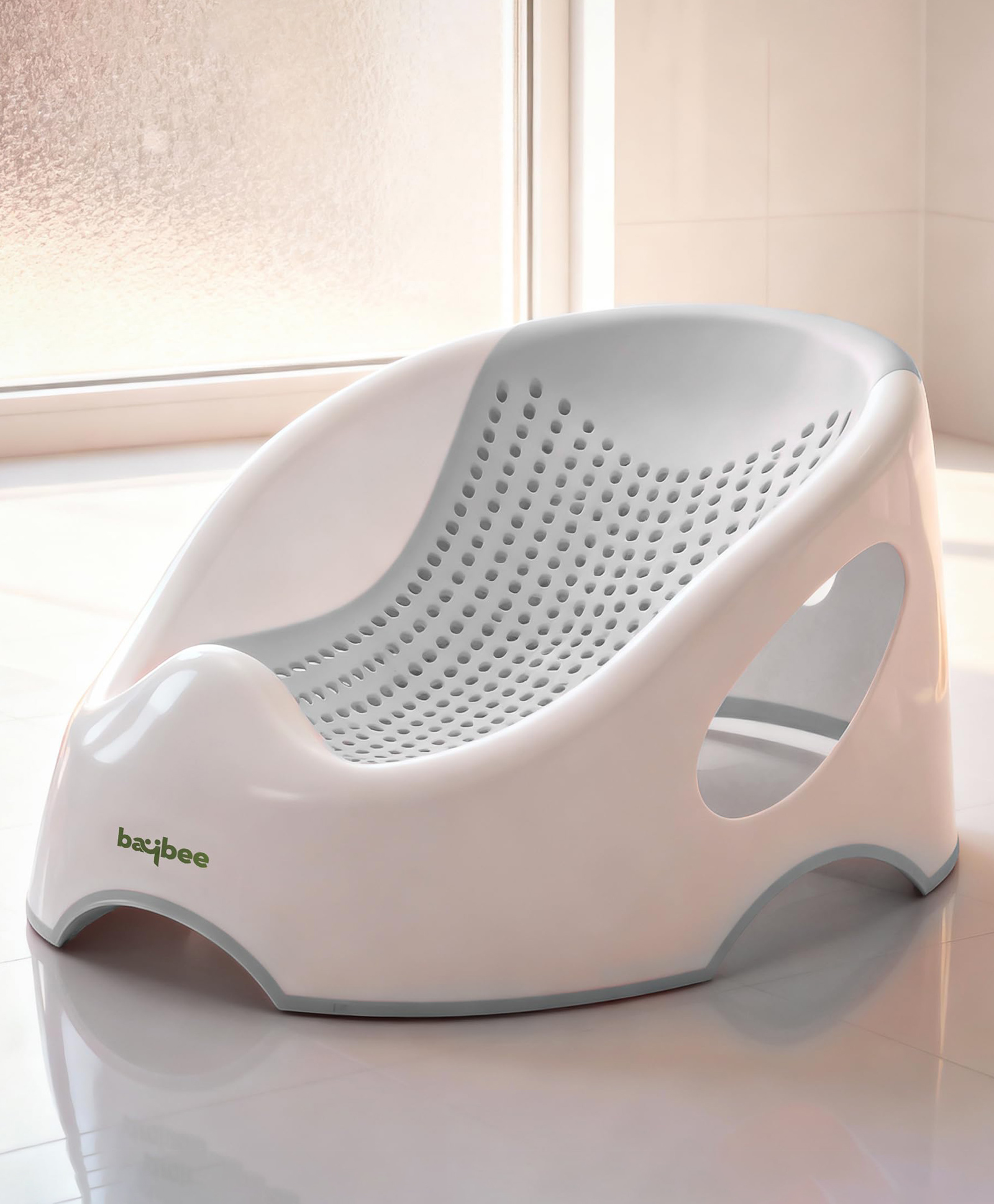 BAYBEE Lilora 4 in 1 Baby Bath tub Seat for Babies | Portable Baby Bather for New Born | Non-Slip Adjustable Baby Bathing Tub | Multi-Purpose Kids Bathtub for 0 to 6 Months | Infant Bath Seat (Grey)-picture-14