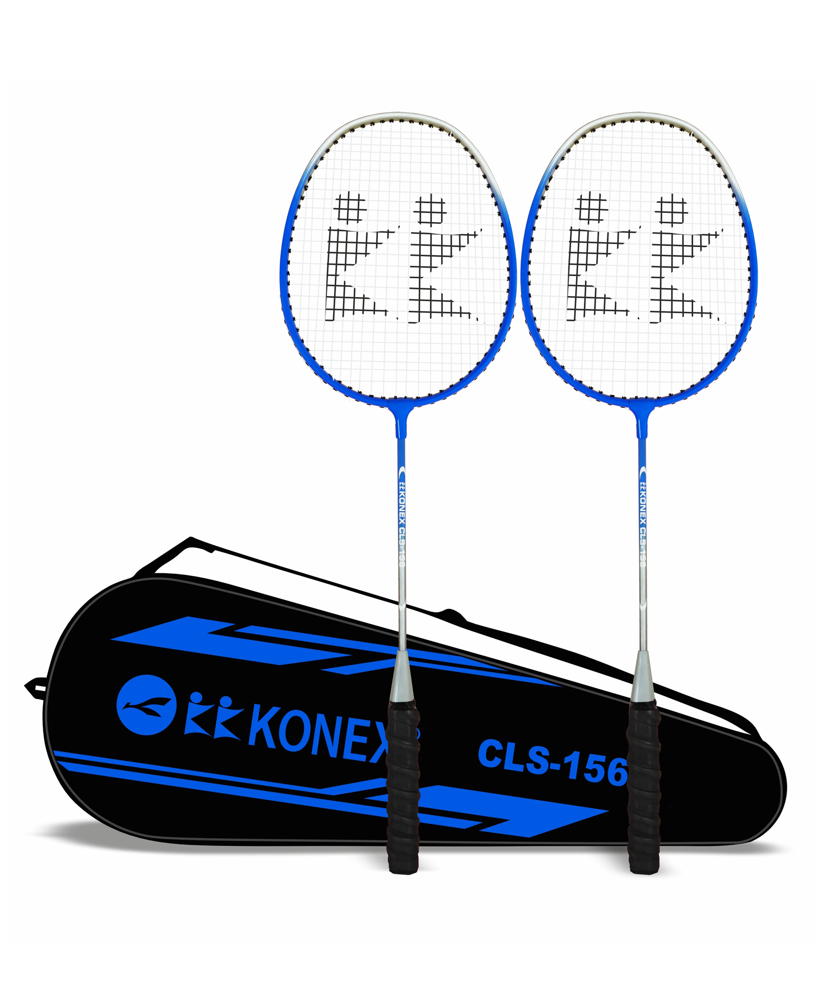 KONEX Lightweight Aluminium Badminton Racquet for Beginners & Intermediates | Durable Frame with Full Cover Bag Pack of 2 - Blue-image-41