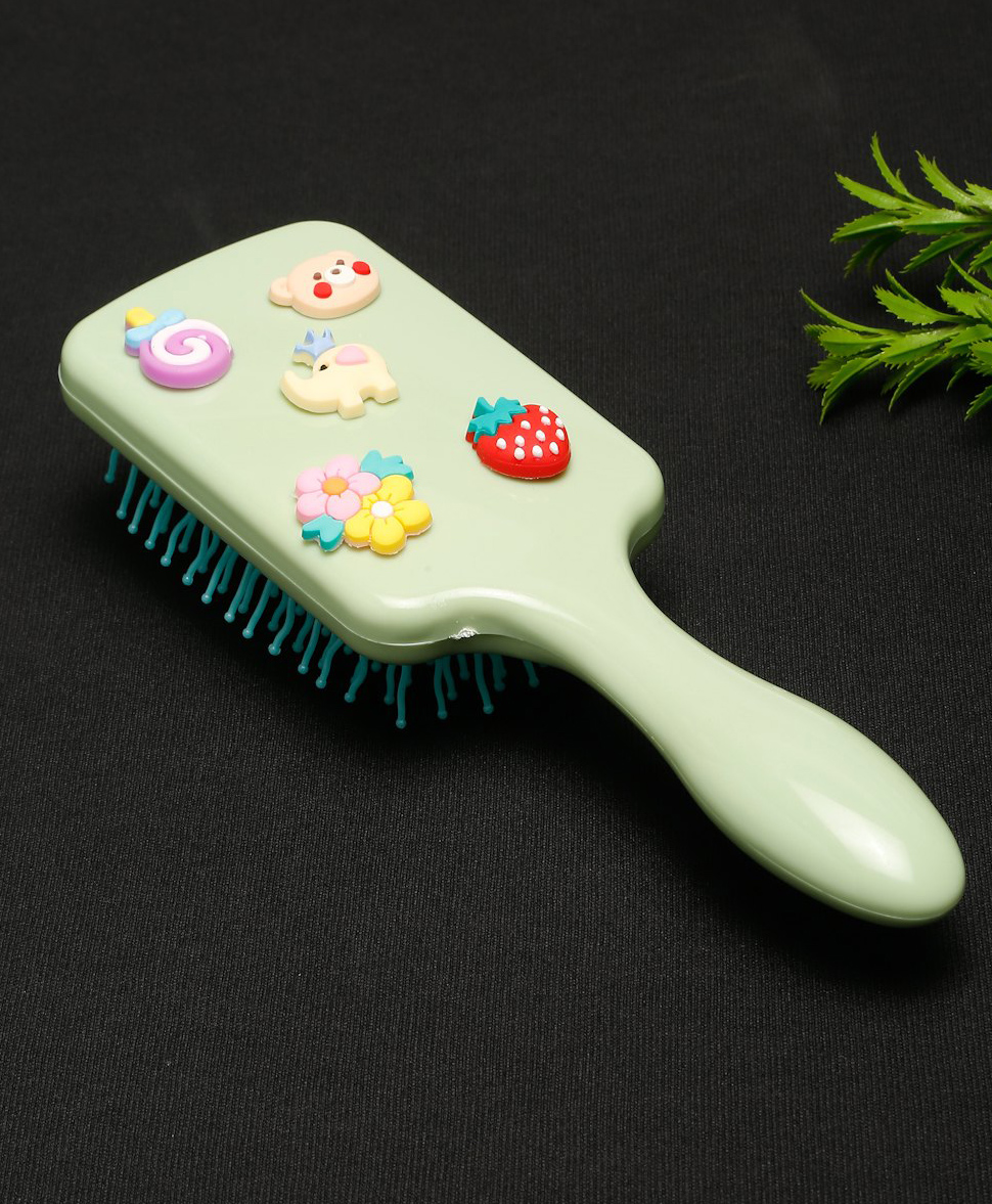 Stol'n Rectangle Shaped embillished Hair Brush - Green-image-19