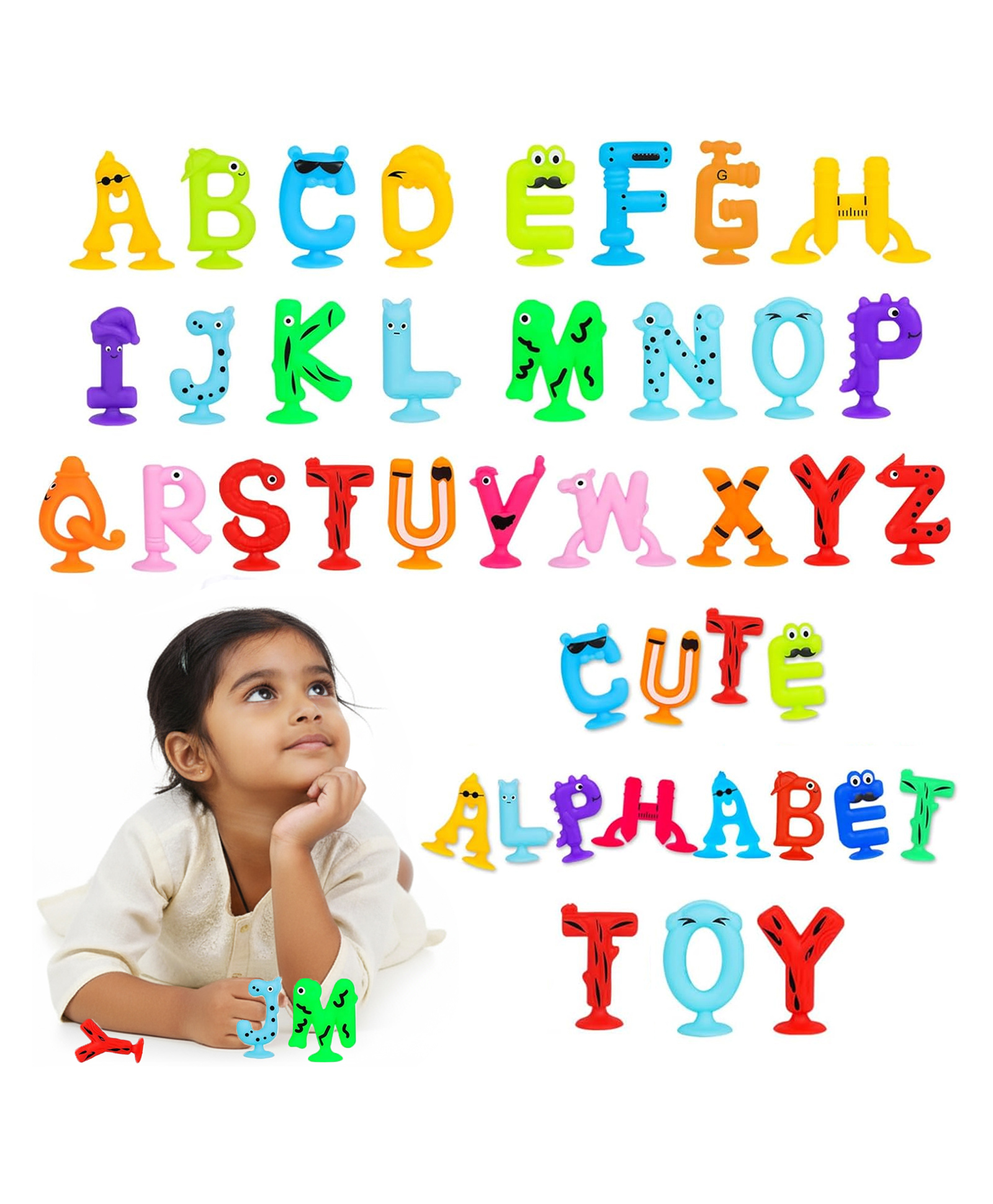Kidology Alphabet Suction Toys - Multicolour-image-49