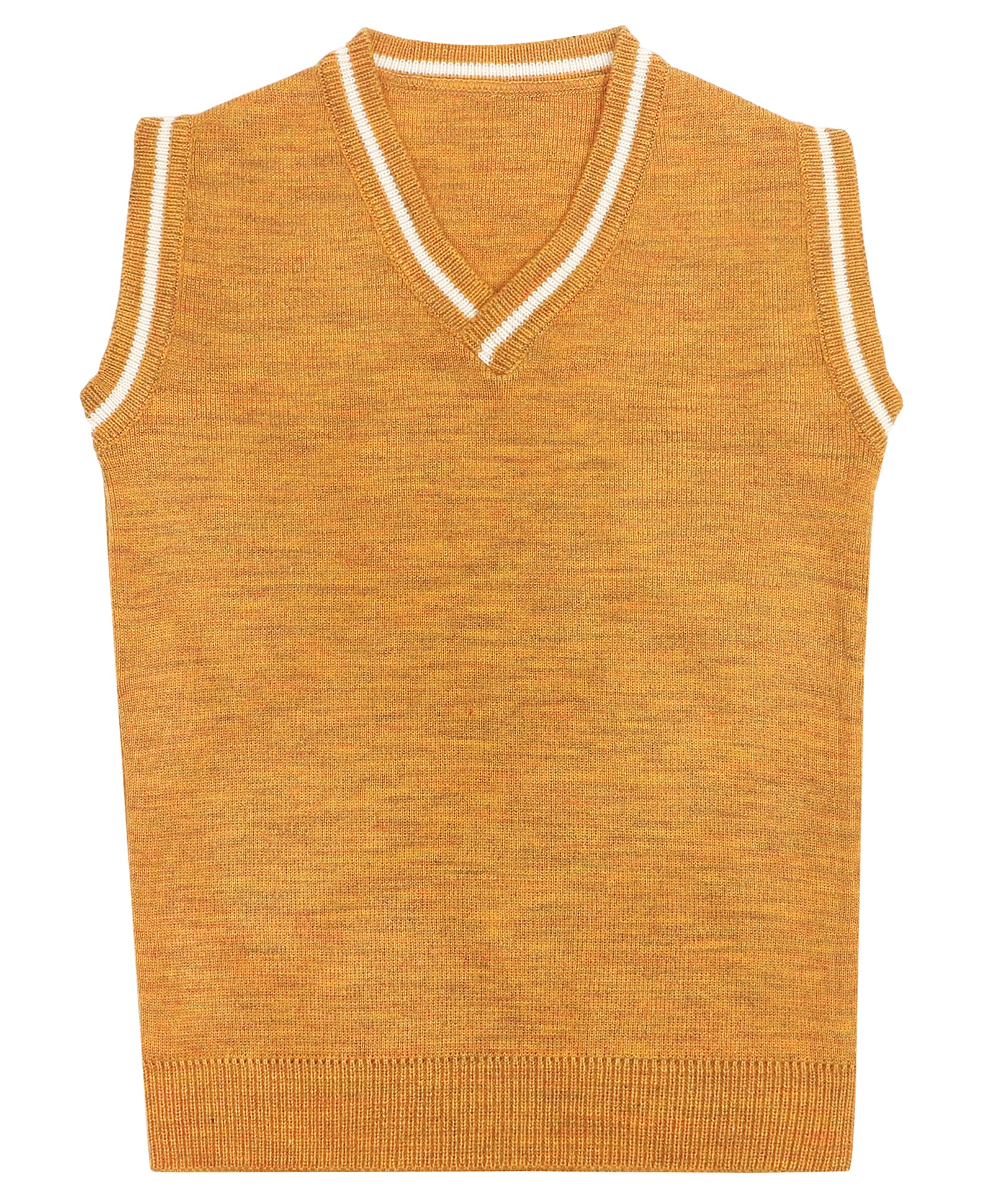 Elefantino Knit Sleeveless Solid Vest - Mustard-image-22