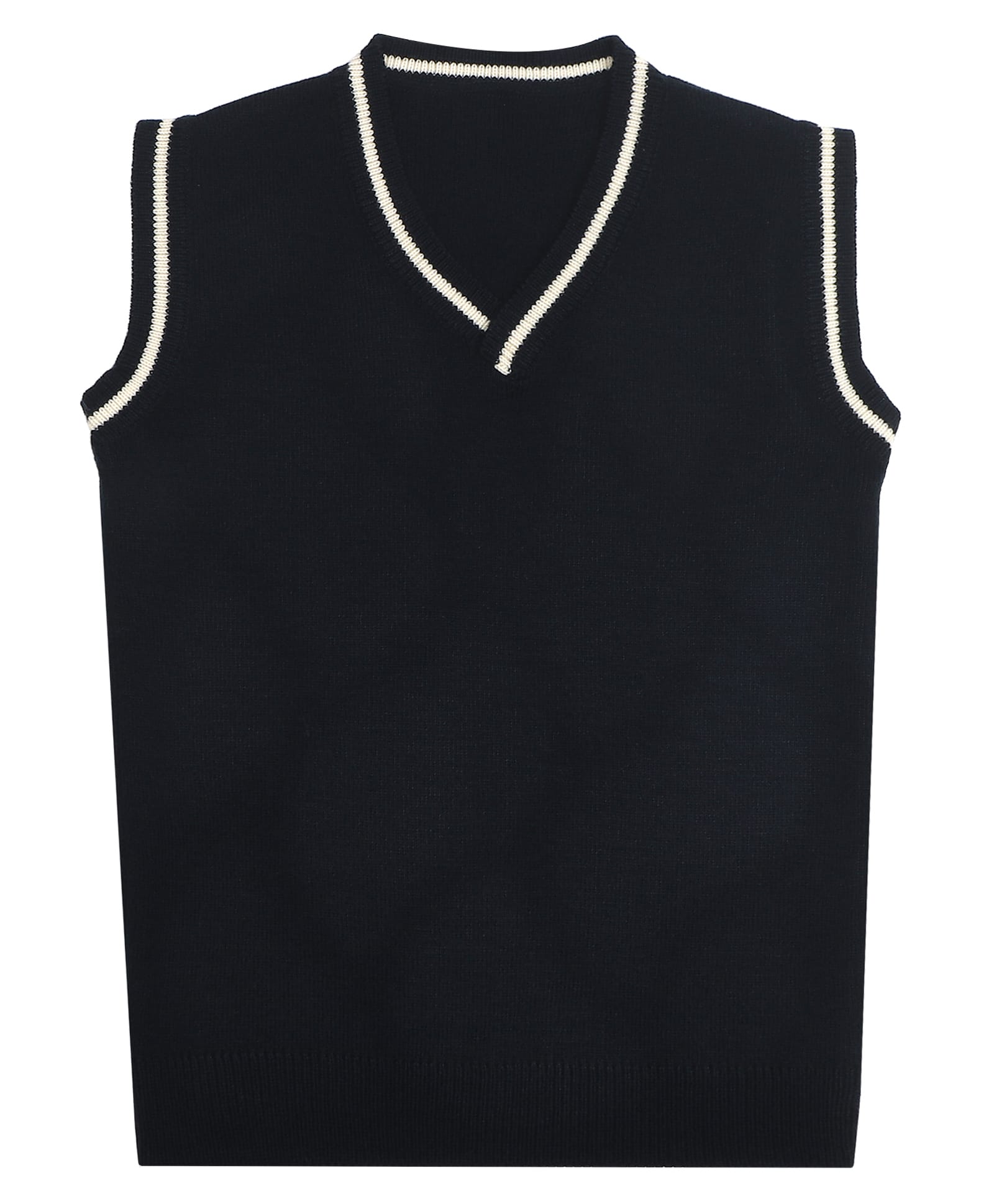 Elefantino Knit Sleeveless Solid Vest - Navy Blue-image-25