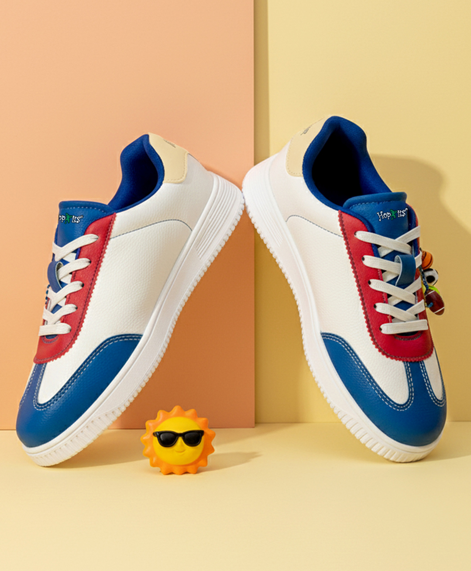 Hopits Colour Blocked Lace Up Wonderwalk Sneakers - White-image-46