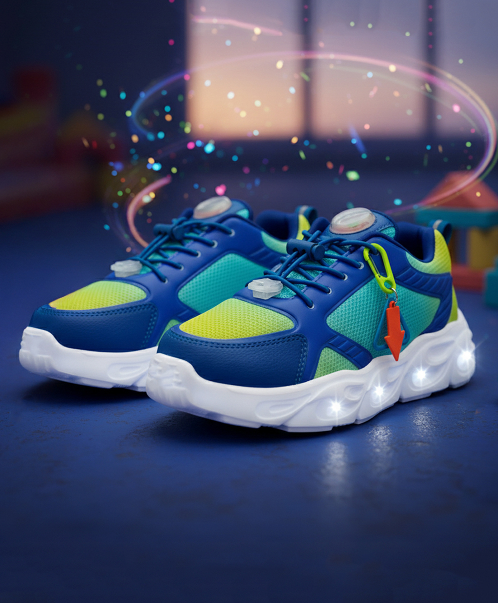 Hopits Ombre Lace Up LED Sneakers - Lemon & Light Yellow-image-29