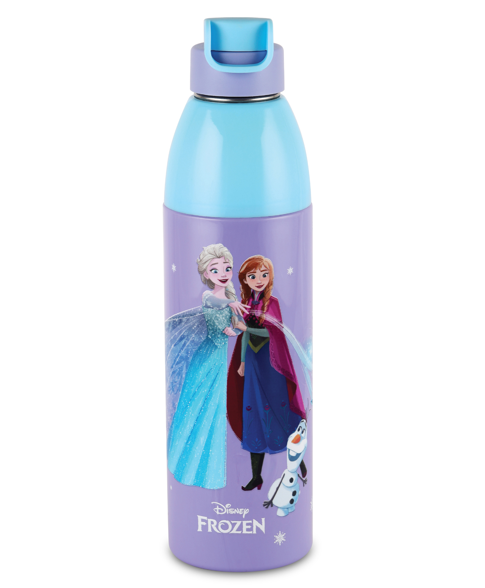 Cello Kidzbee Uranus Frozen Trio Inner Steel Insulated Kids Water Bottle Lavender & Blue - 540 ml-image-25