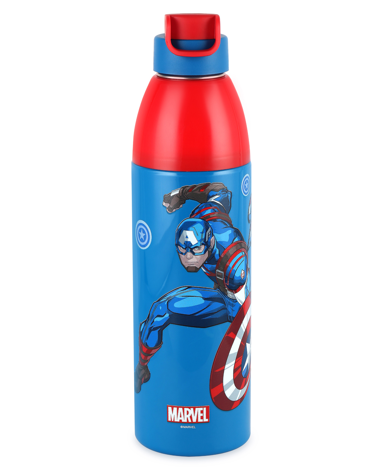 Cello Kidzbee Uranus Captain America Inner Steel Insulated Kids Water Bottle Dark Blue - 540 ml-image-21