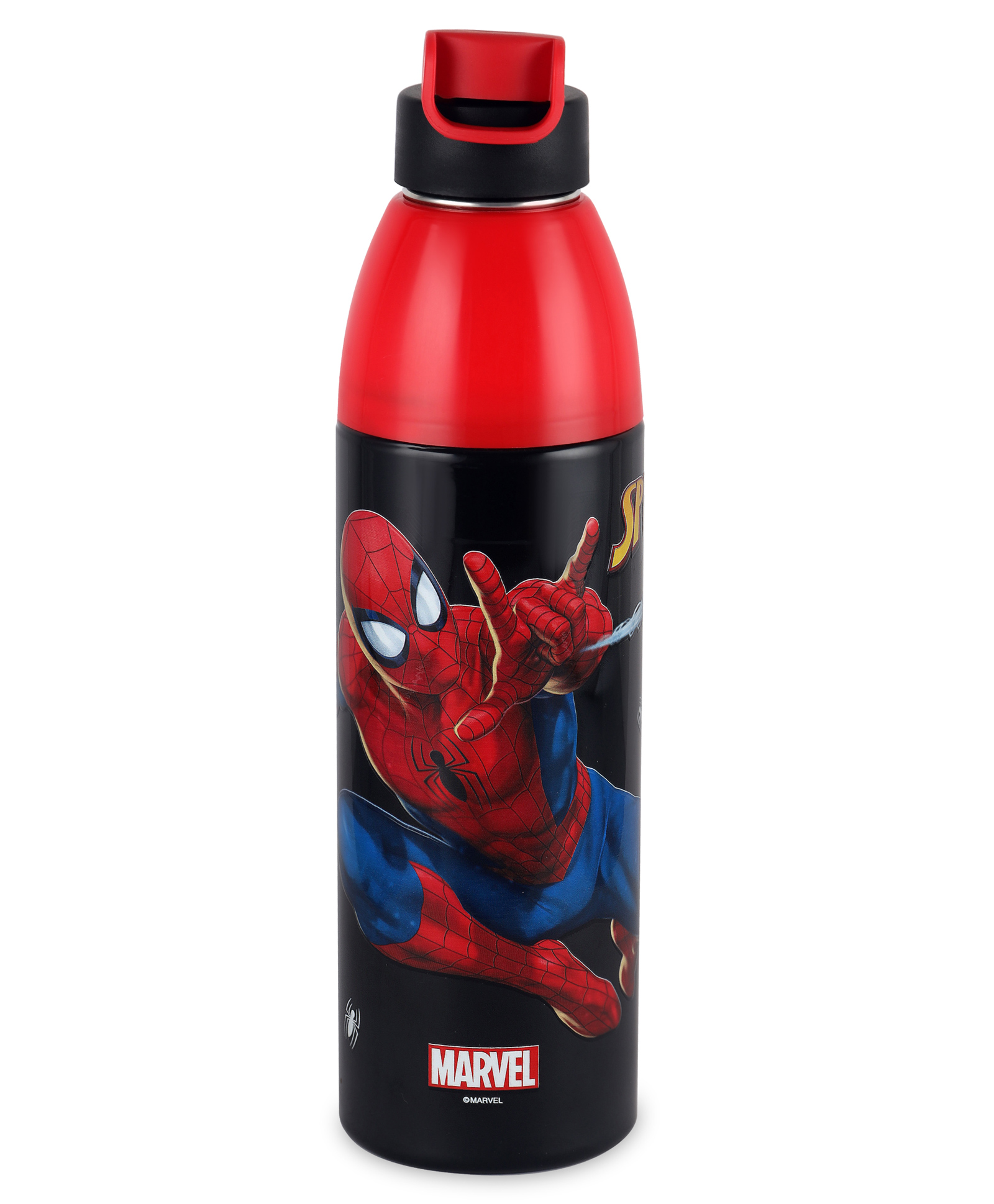 Cello Kidzbee Uranus Spiderman Inner Steel Insulated Kids Water Bottle Red & Black - 540 ml-picture-41