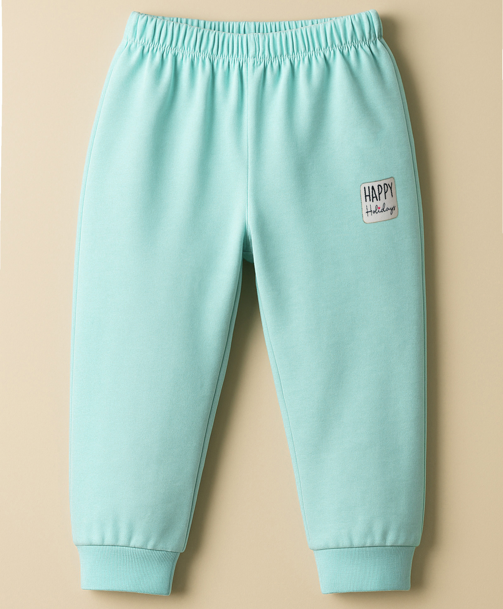 Ollypop Sinker Knit Full Length Lounge Pant with Patch - Light Blue-image-48