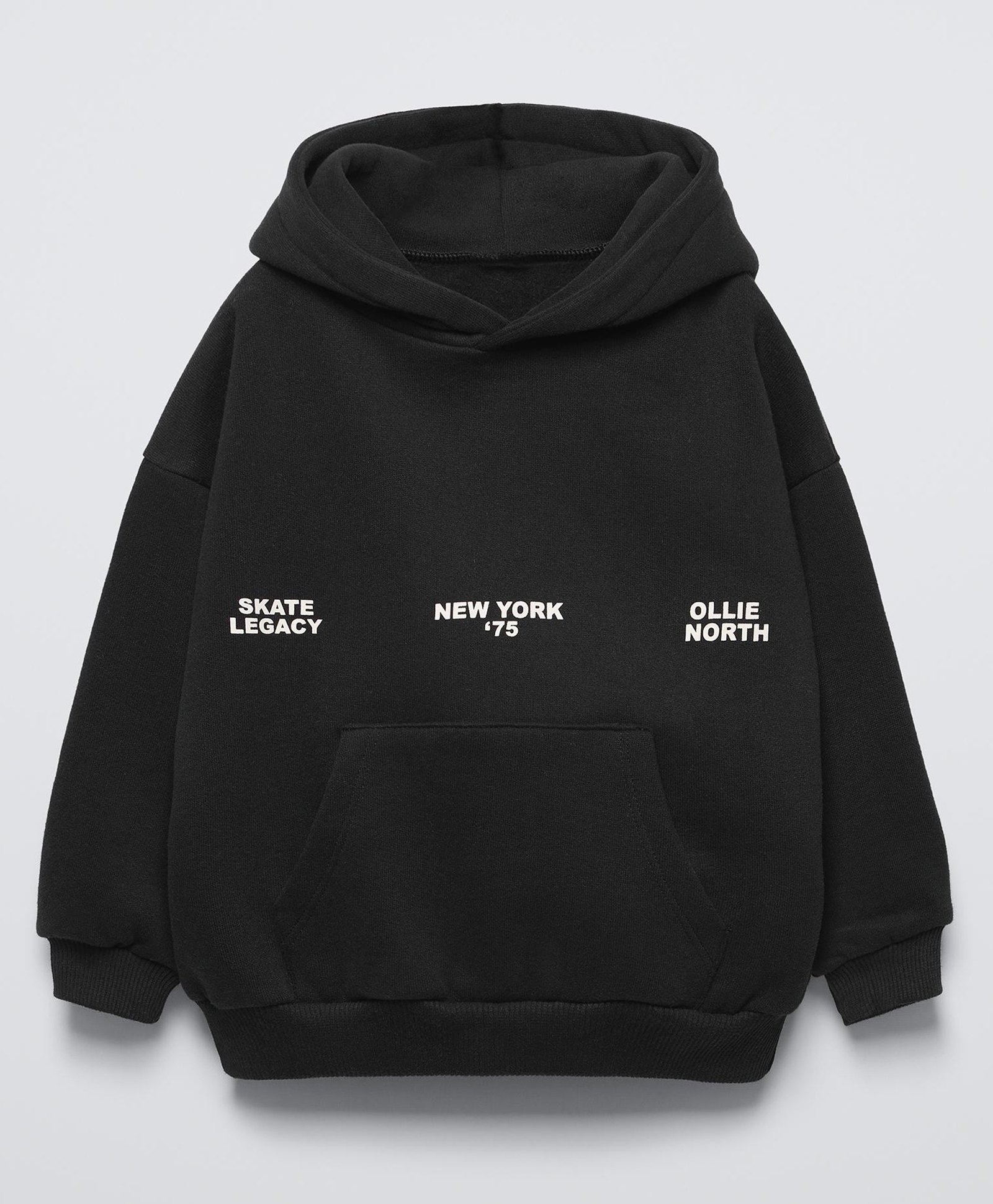 ALAN JONES Cotton Blend Knit Full Sleeves Typography Printed Light Winter Oversized Hoodie - Black-picture-35